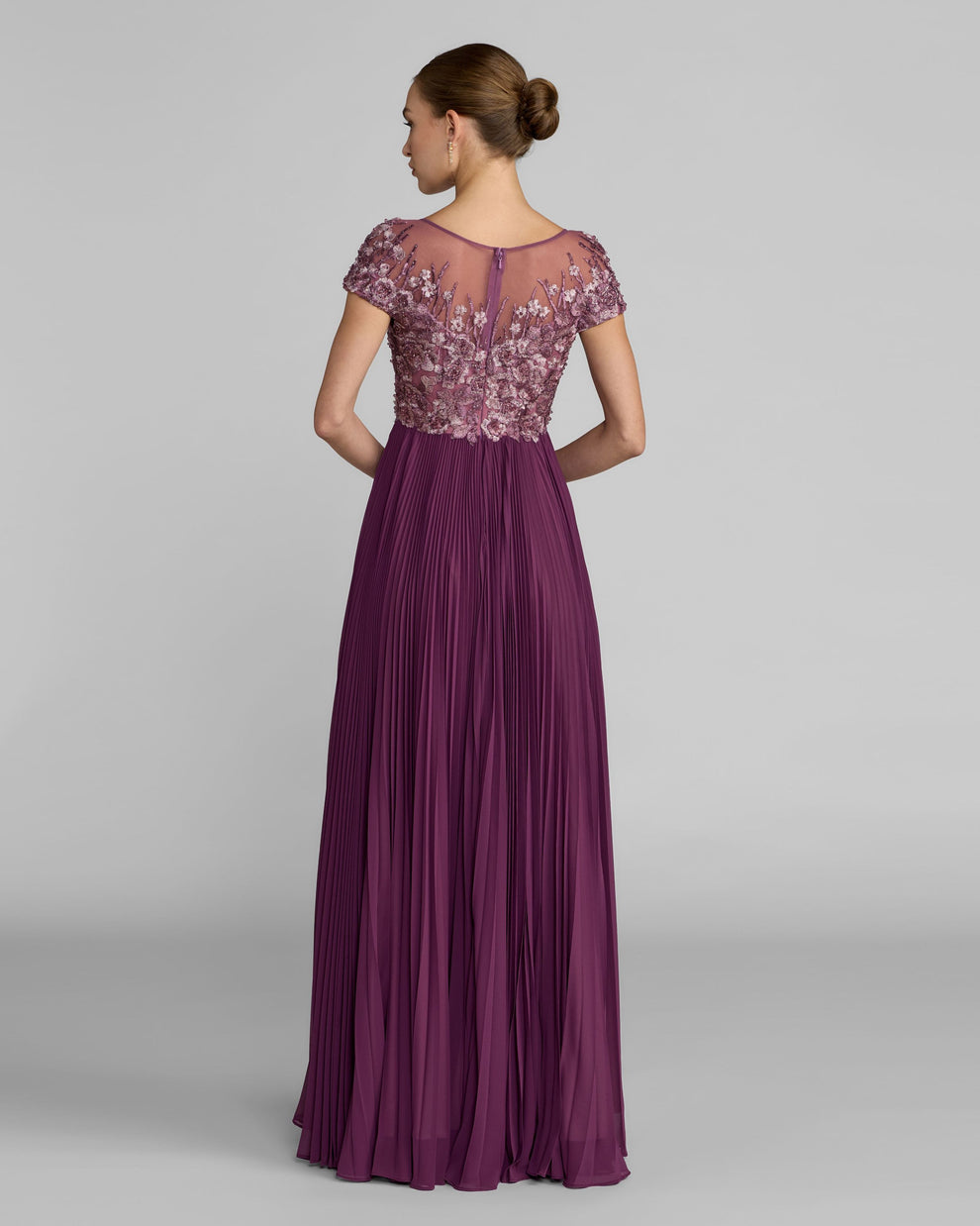 Illusion Floor-Length Chiffon Evening A-Line Mac Duggal 21334