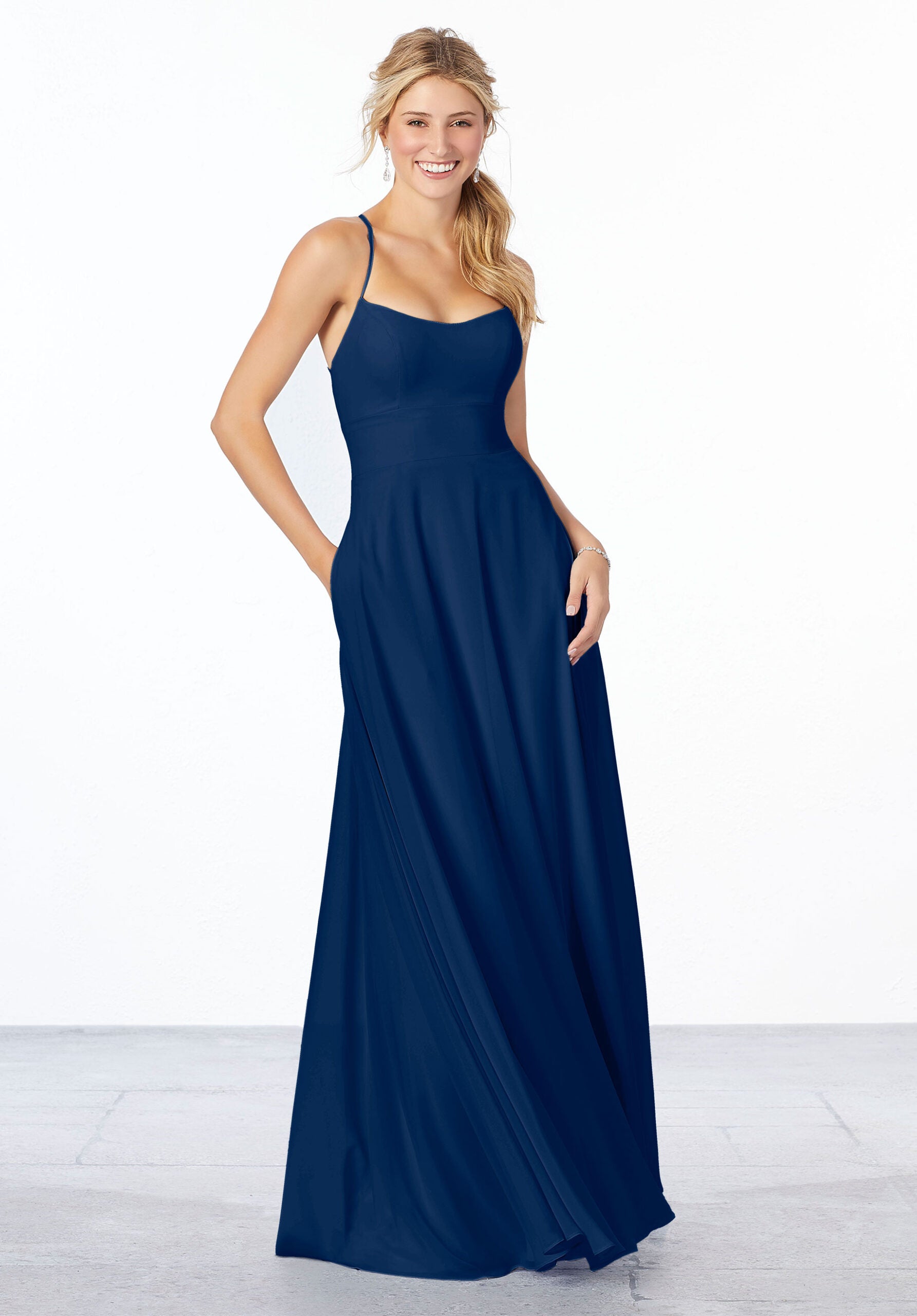 Formal Dresses Evening Formal A Line Long Dress MGNY Madeline Gardner New York 21655 Sapphire