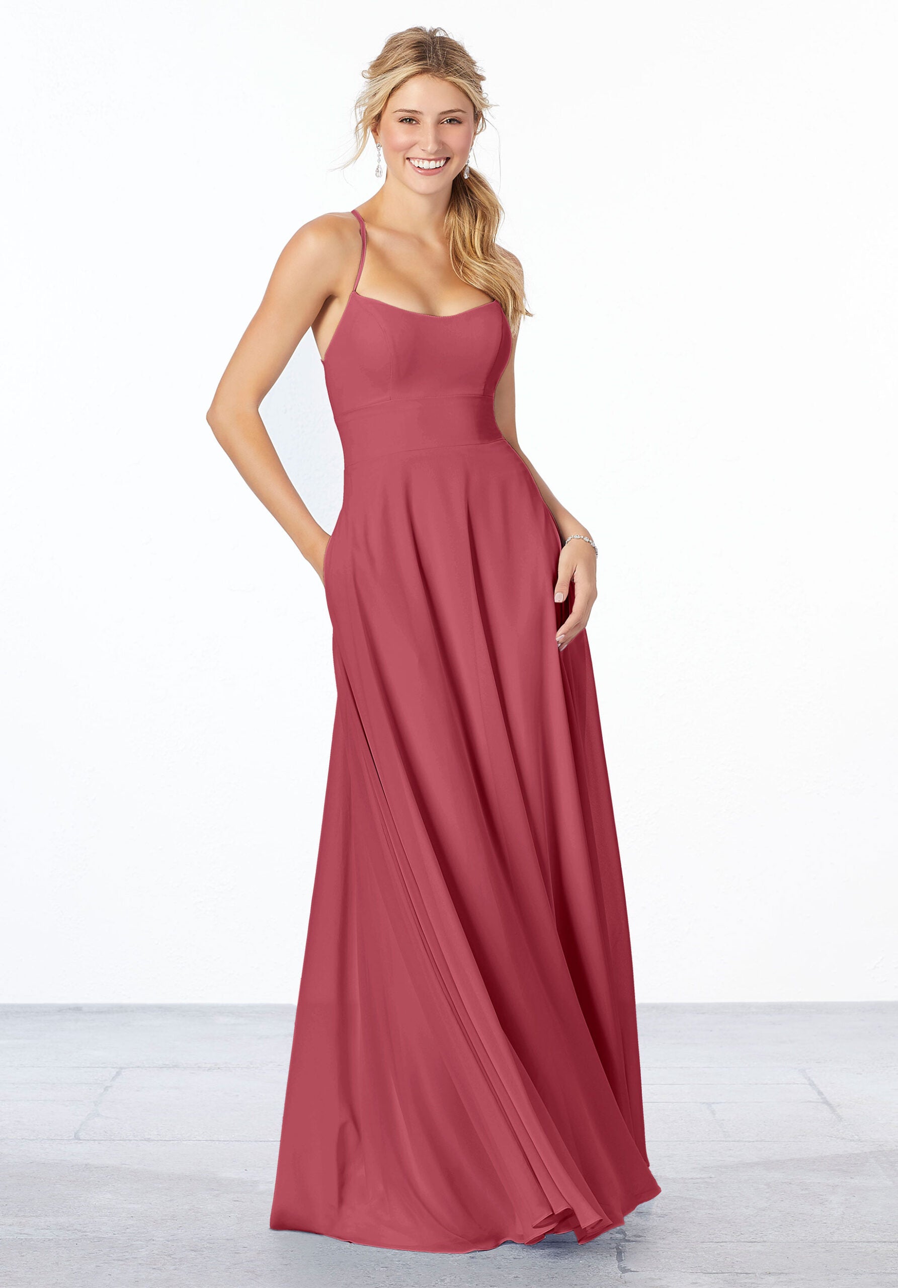 Formal Dresses Evening Formal Long A Line Dress MGNY Madeline Gardner New York 21655 Rosewood