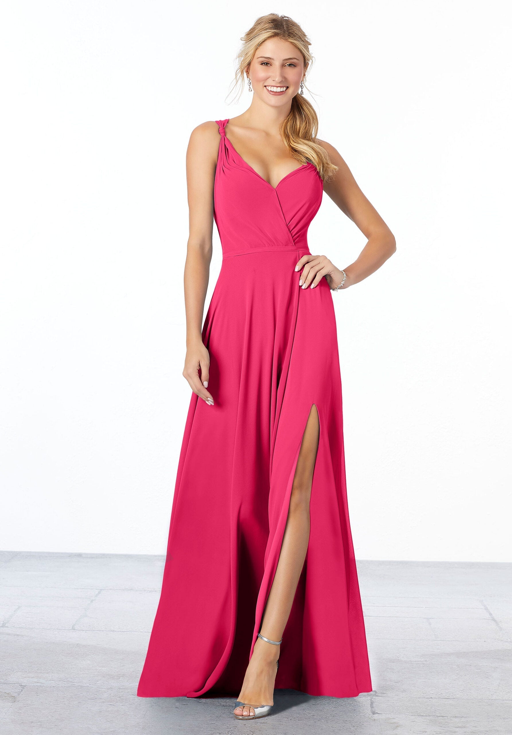 Formal Dresses A Line Long Formal Dress MGNY Madeline Gardner New York 21661 Berry