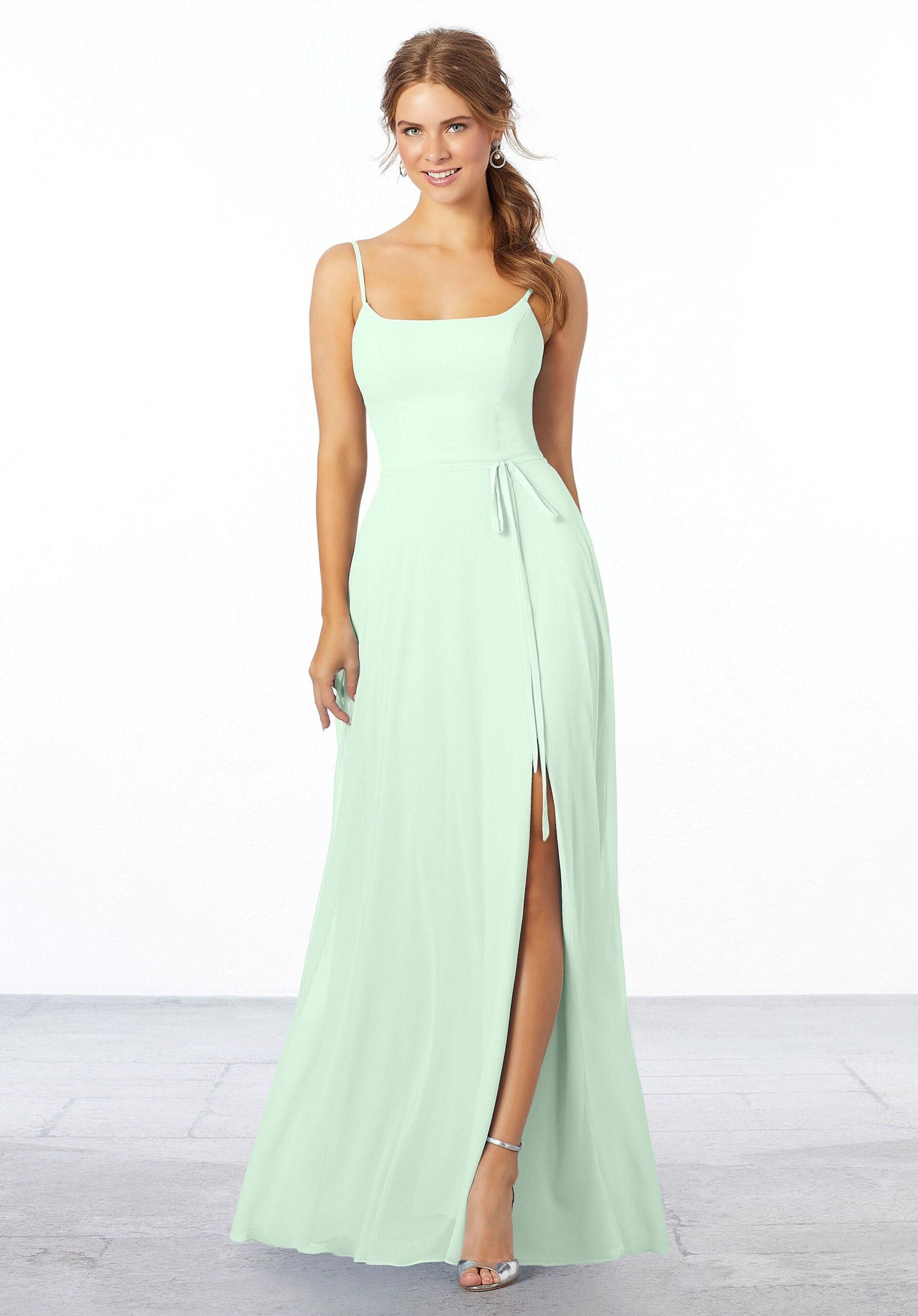 Formal Dresses Long Evening Slit Formal Dress MGNY Madeline Gardner New York 21668 Sea Glass
