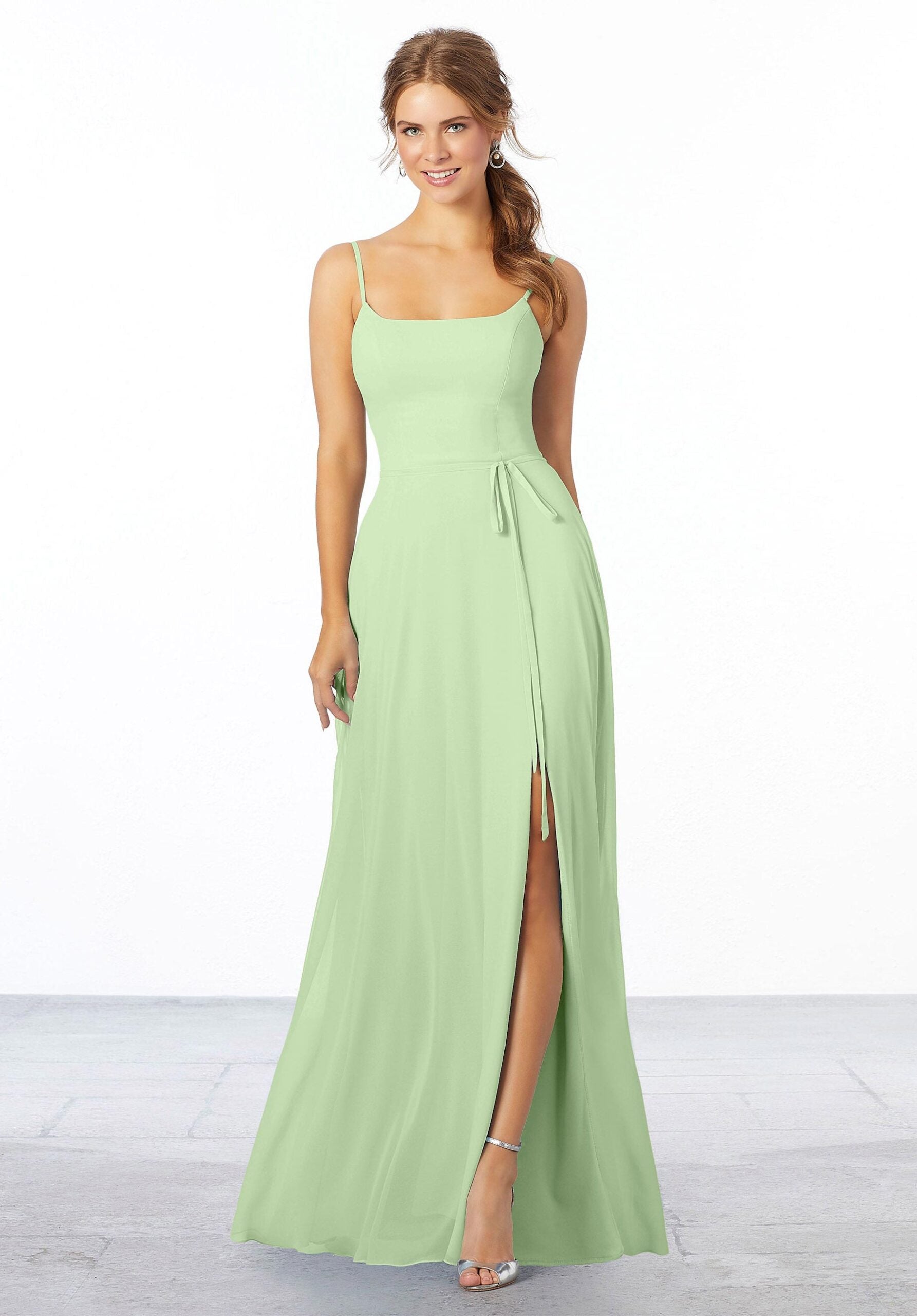 Formal Dresses Long Evening Slit Formal Dress MGNY Madeline Gardner New York 21668 Sage