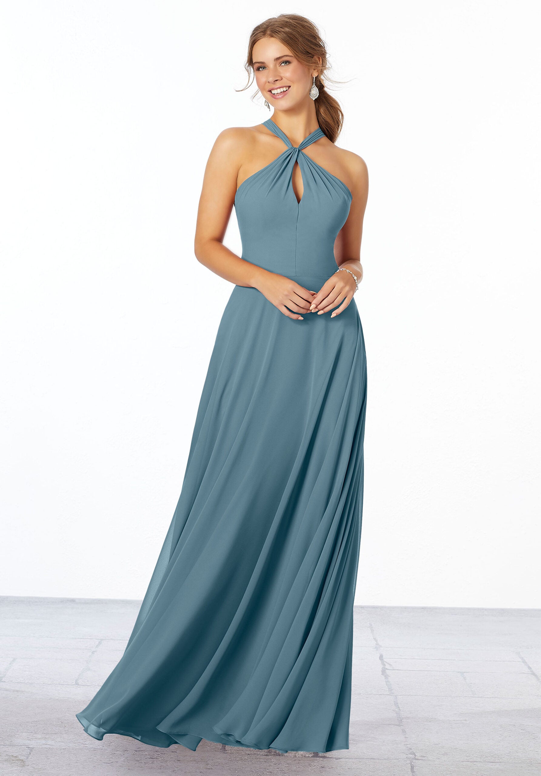 Formal Dresses Long Evening A Line Formal Dress MGNY Madeline Gardner New York 21670 Slate