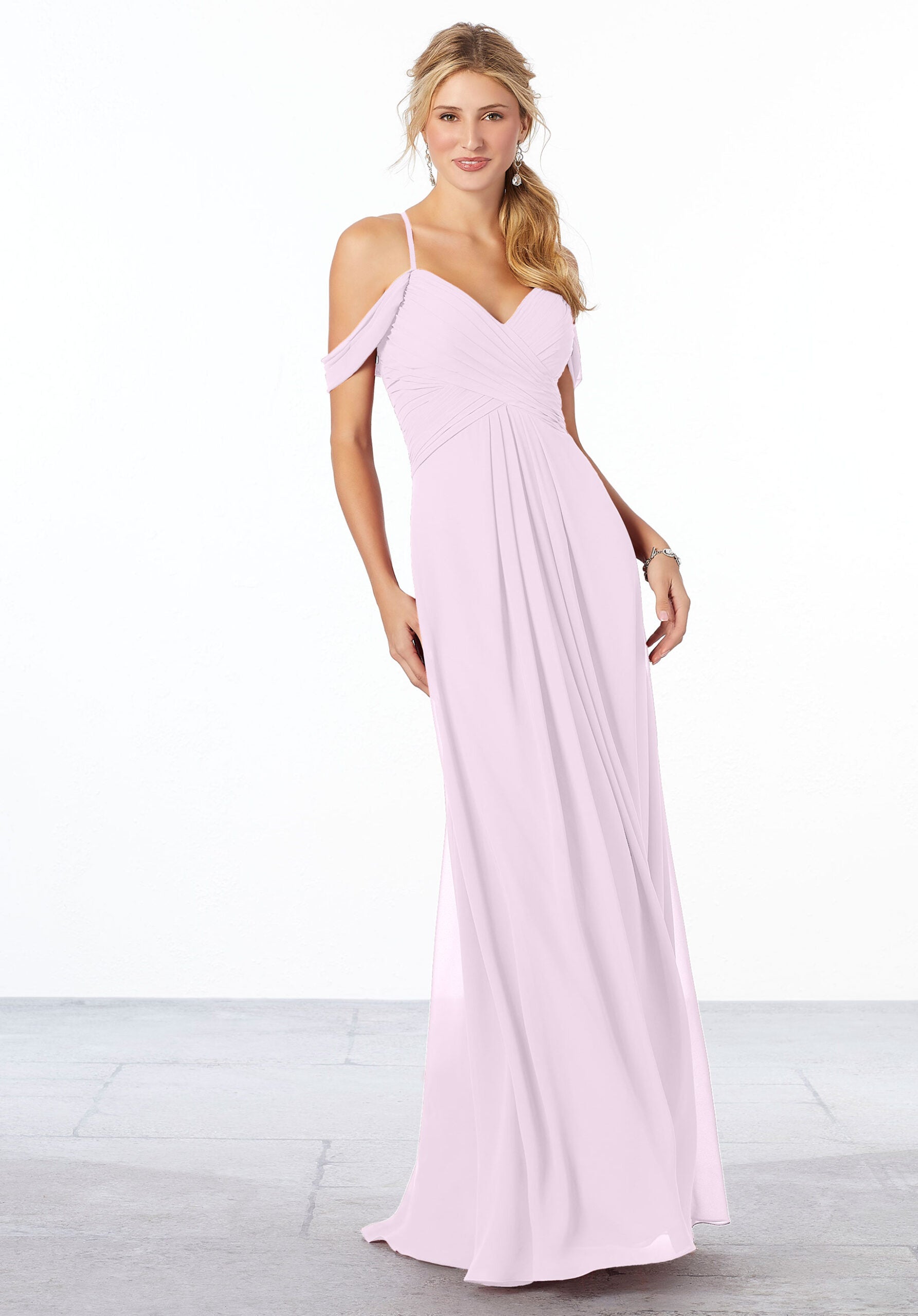 Formal Dresses Long Formal Pleated A Line Dress MGNY Madeline Gardner New York 21671 Wisteria