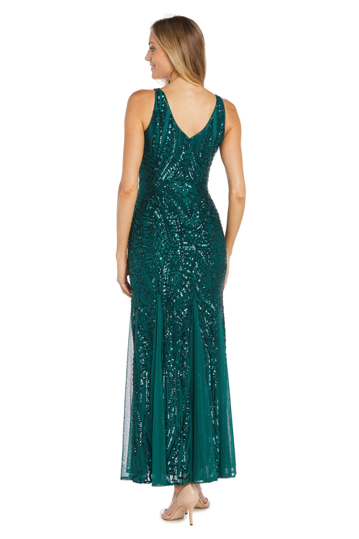 Nightway Long Formal Sequins Dress 21685 - The Dress Outlet Emerald