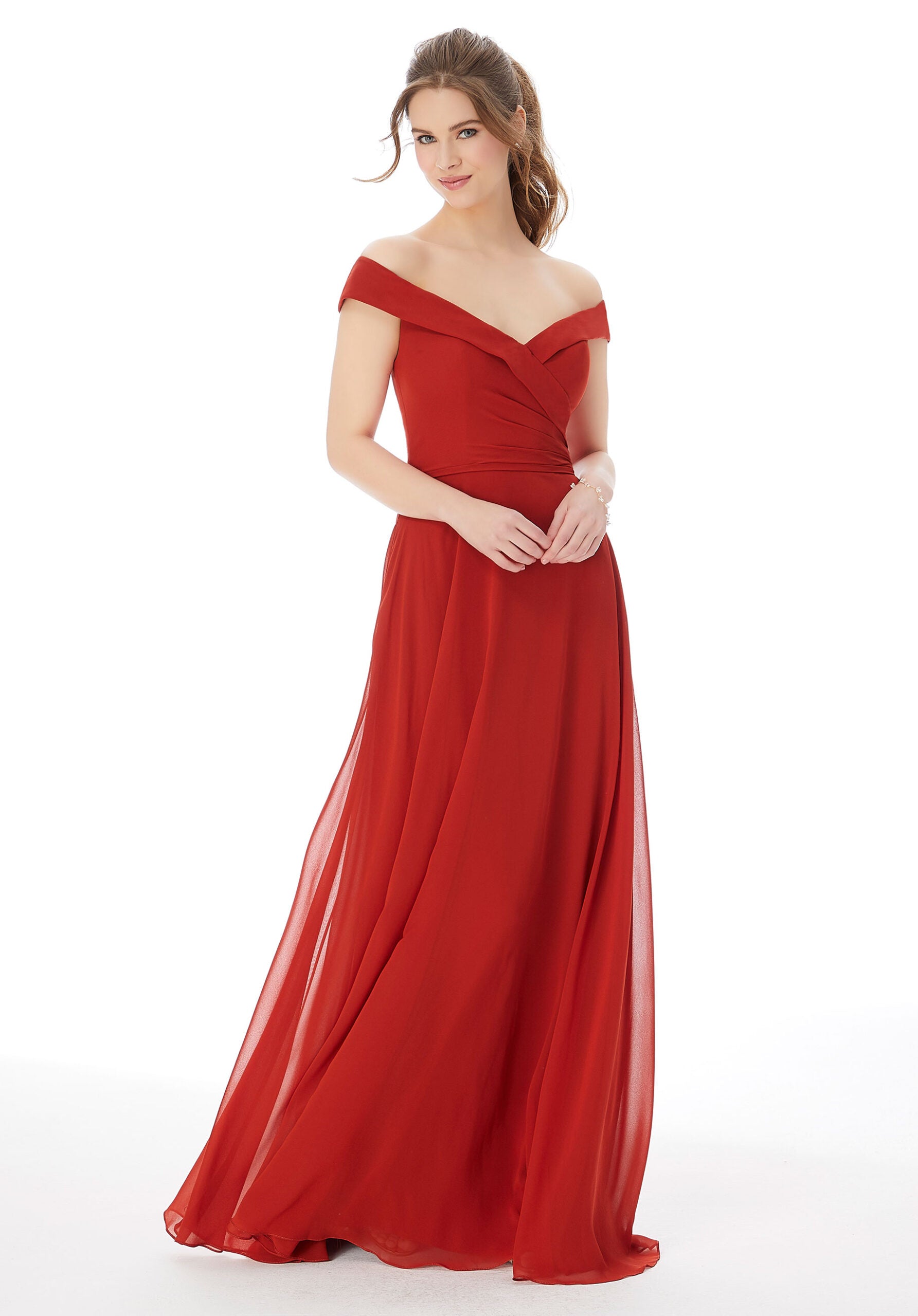 Formal Dresses Long A Line Formal Dress MGNY Madeline Gardner New York 21692 Cinnamon