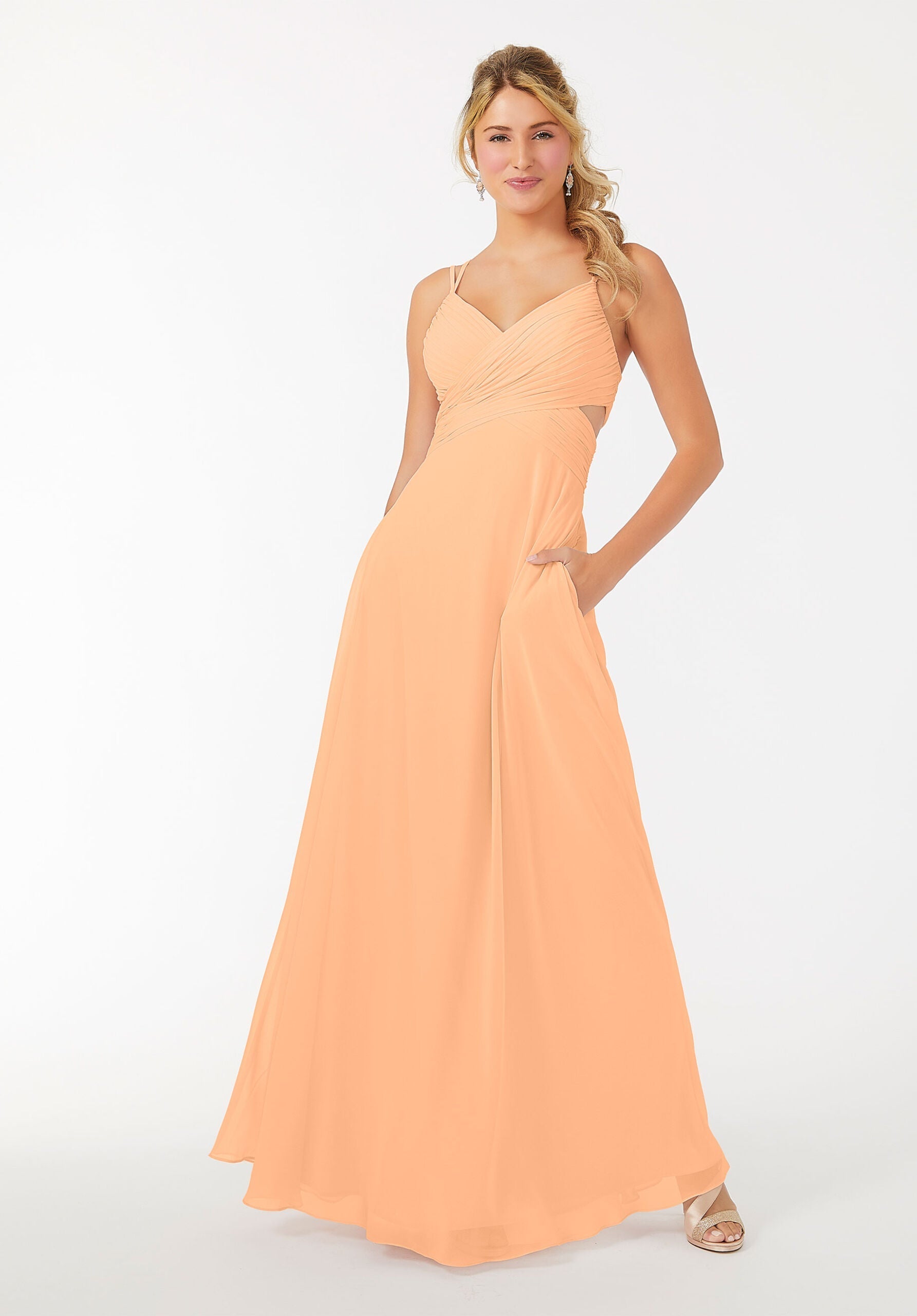 Formal Dresses Formal Long A Line Dress MGNY Madeline Gardner New York 21702 Sorbet