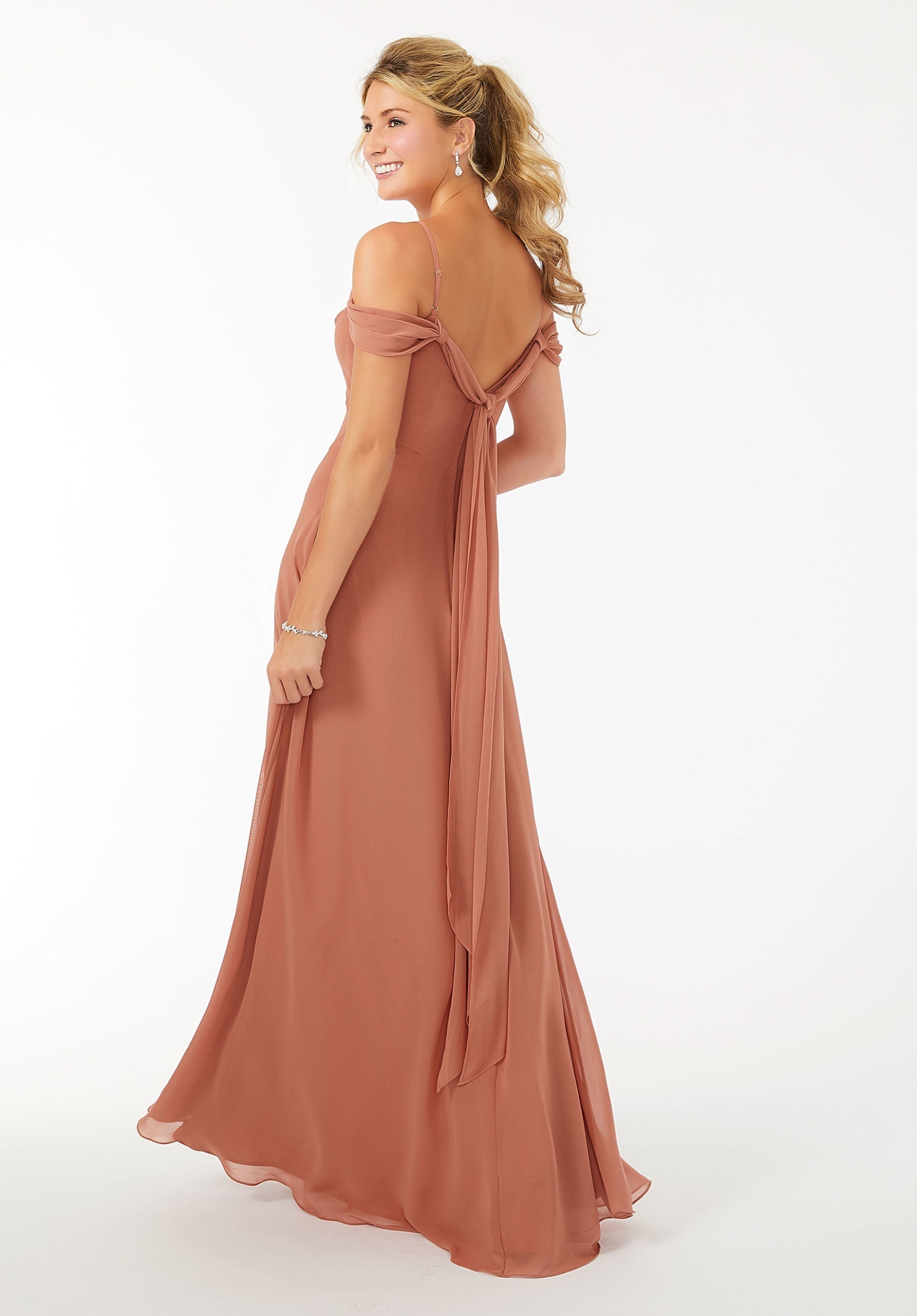 Formal Dresses A Line Long Formal Evening Dress MGNY Madeline Gardner New York 21703 Spice