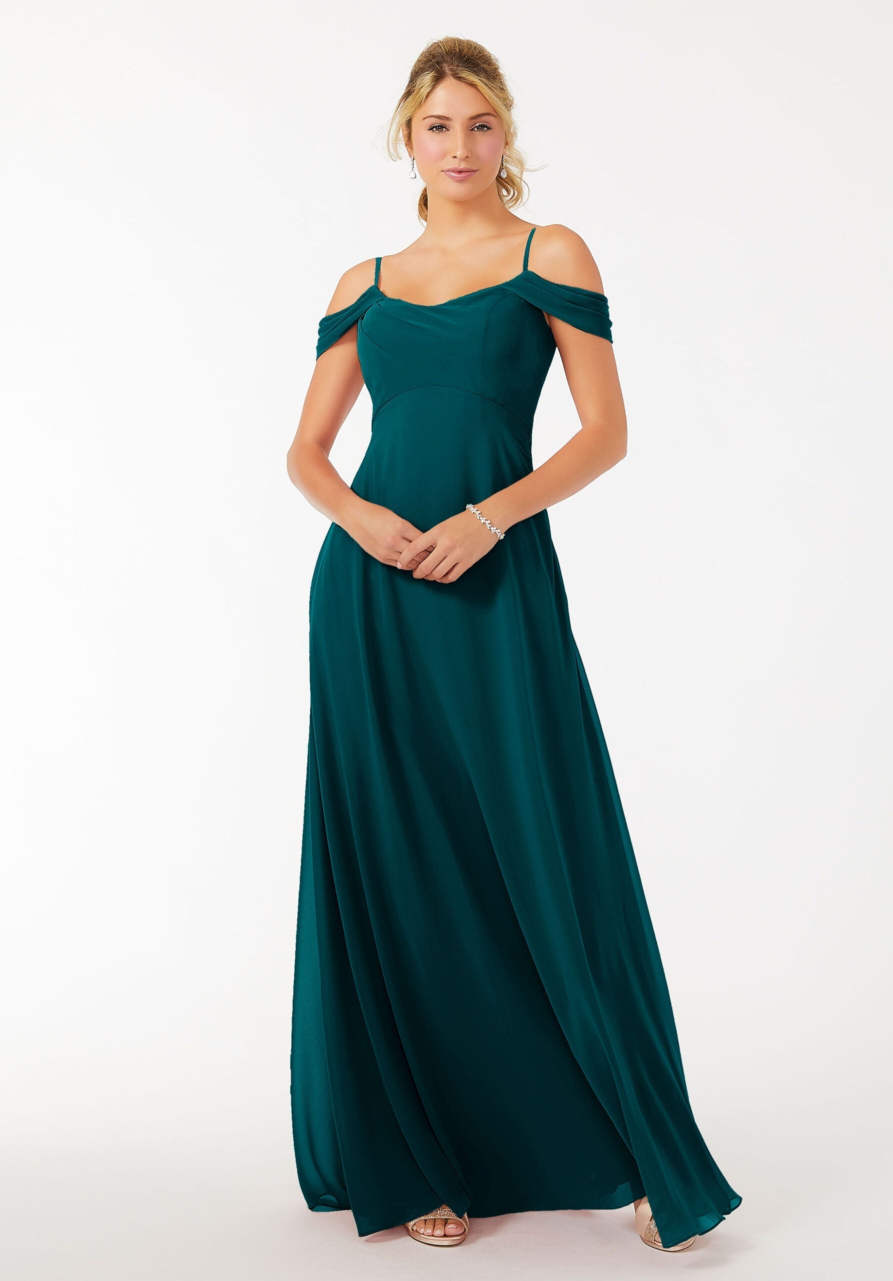 Formal Dresses A Line Long Formal Evening Dress MGNY Madeline Gardner New York 21703 Teal