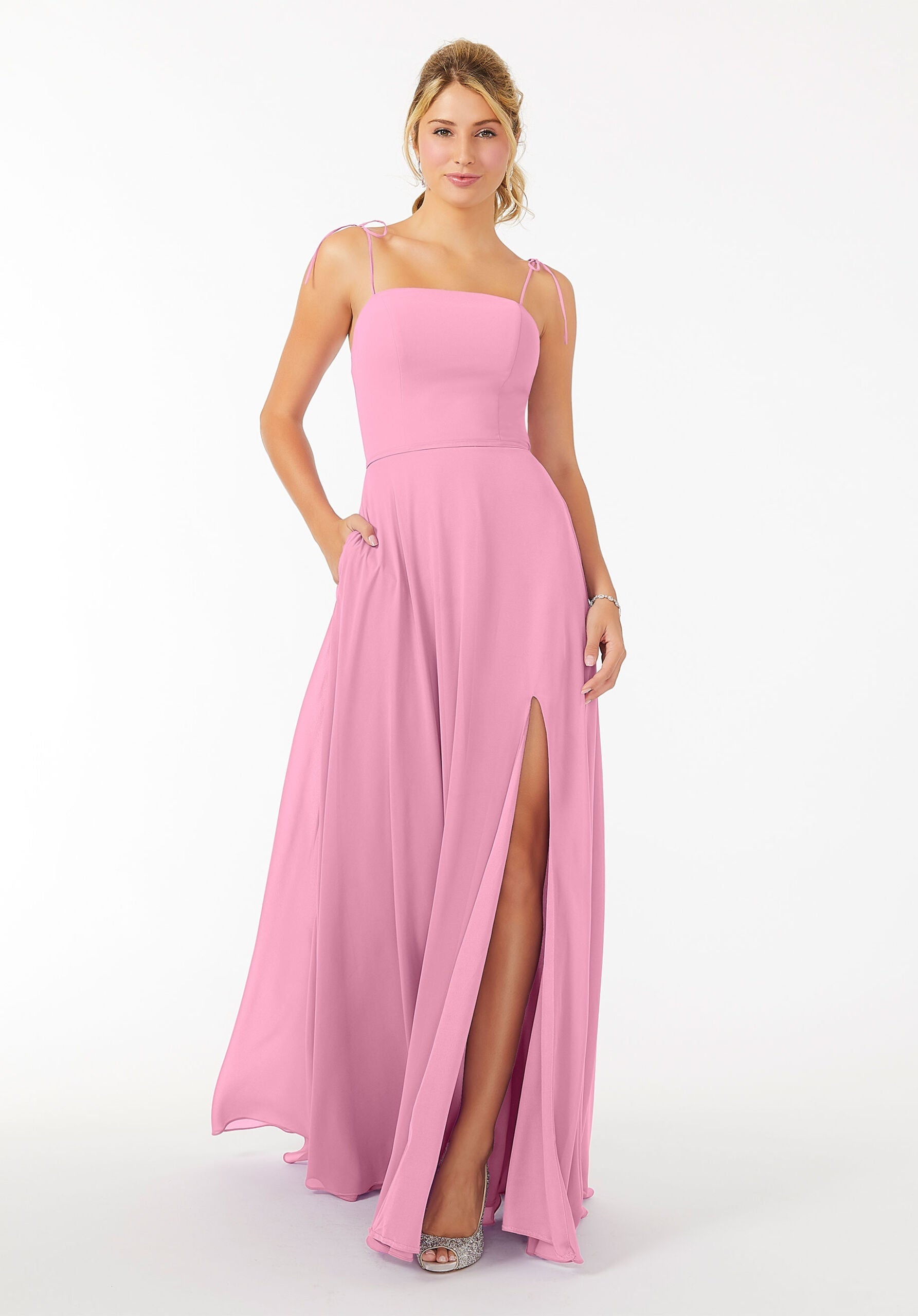 Formal Dresses Slit Long Formal Dress MGNY Madeline Gardner New York 21705 Peony