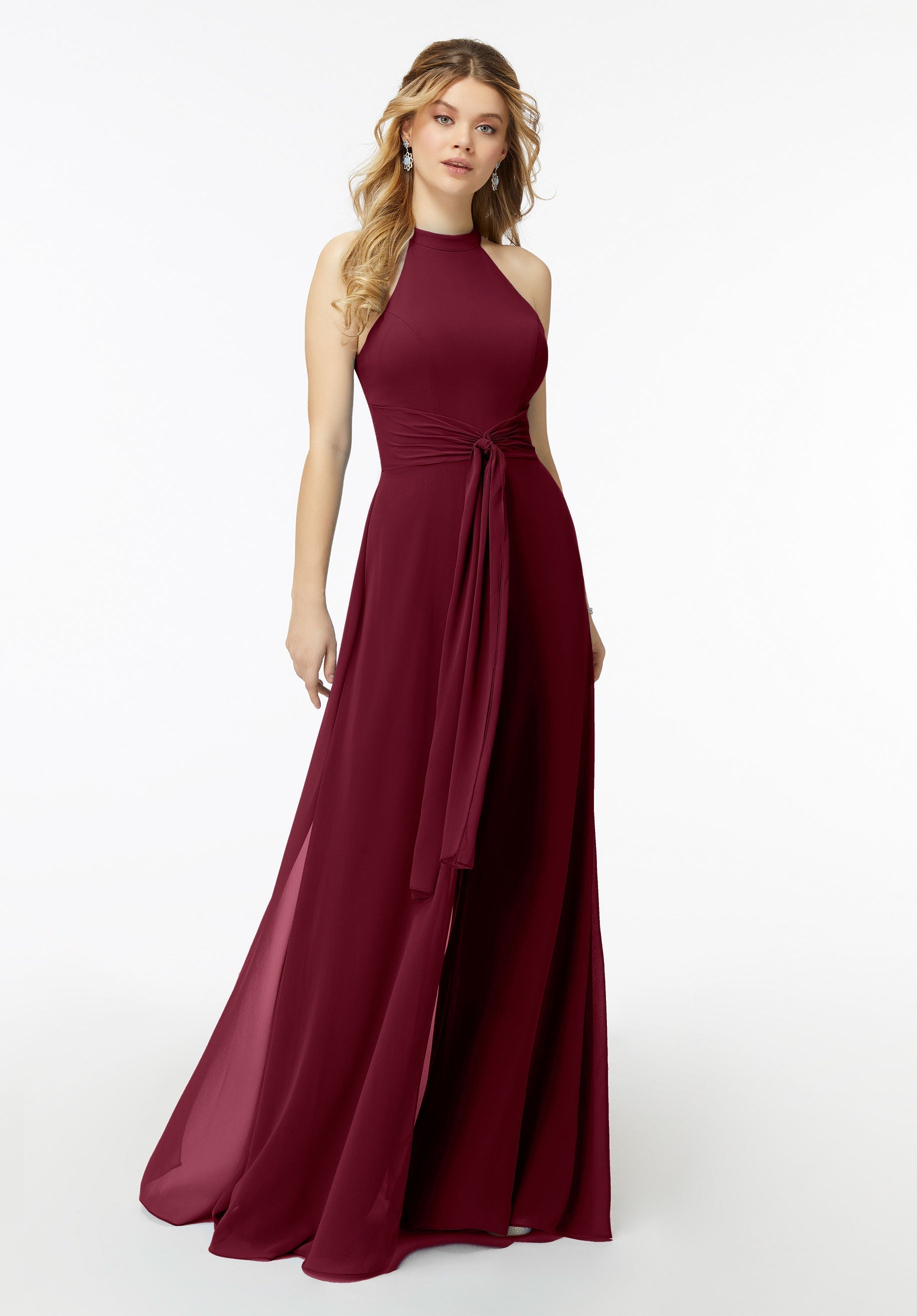 Jumpsuit Long Formal Evening Jumpsuit MGNY Madeline Gardner New York 21723 Bordeaux