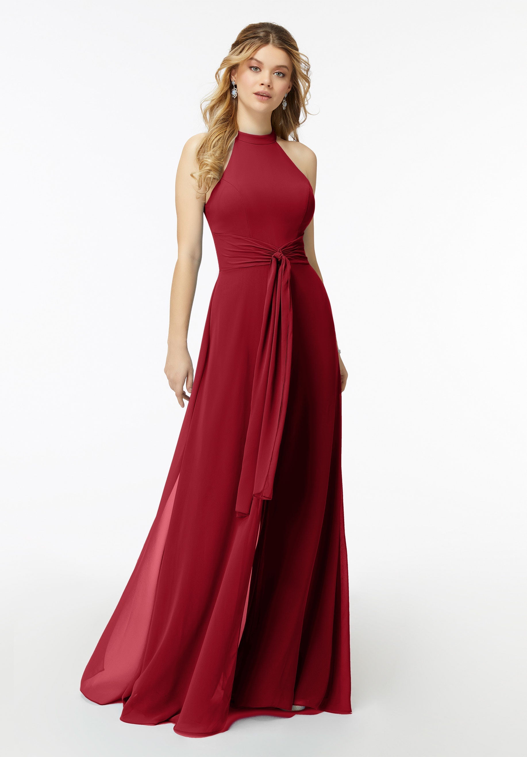 Jumpsuit Long Evening Formal Jumpsuit MGNY Madeline Gardner New York 21723 Claret