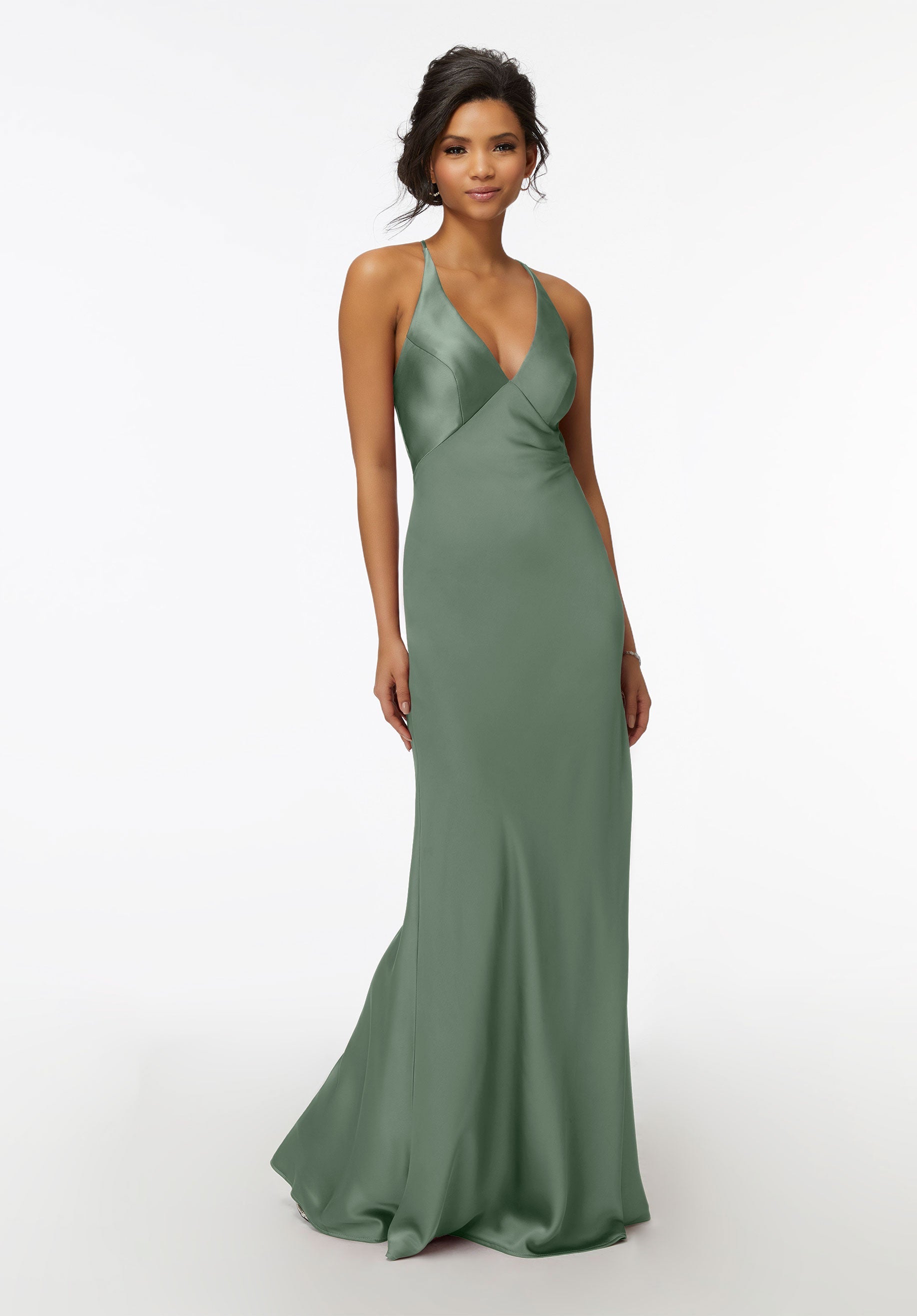 Formal Dresses Long Formal Evening Dress MGNY Madeline Gardner New York 21740 Moss