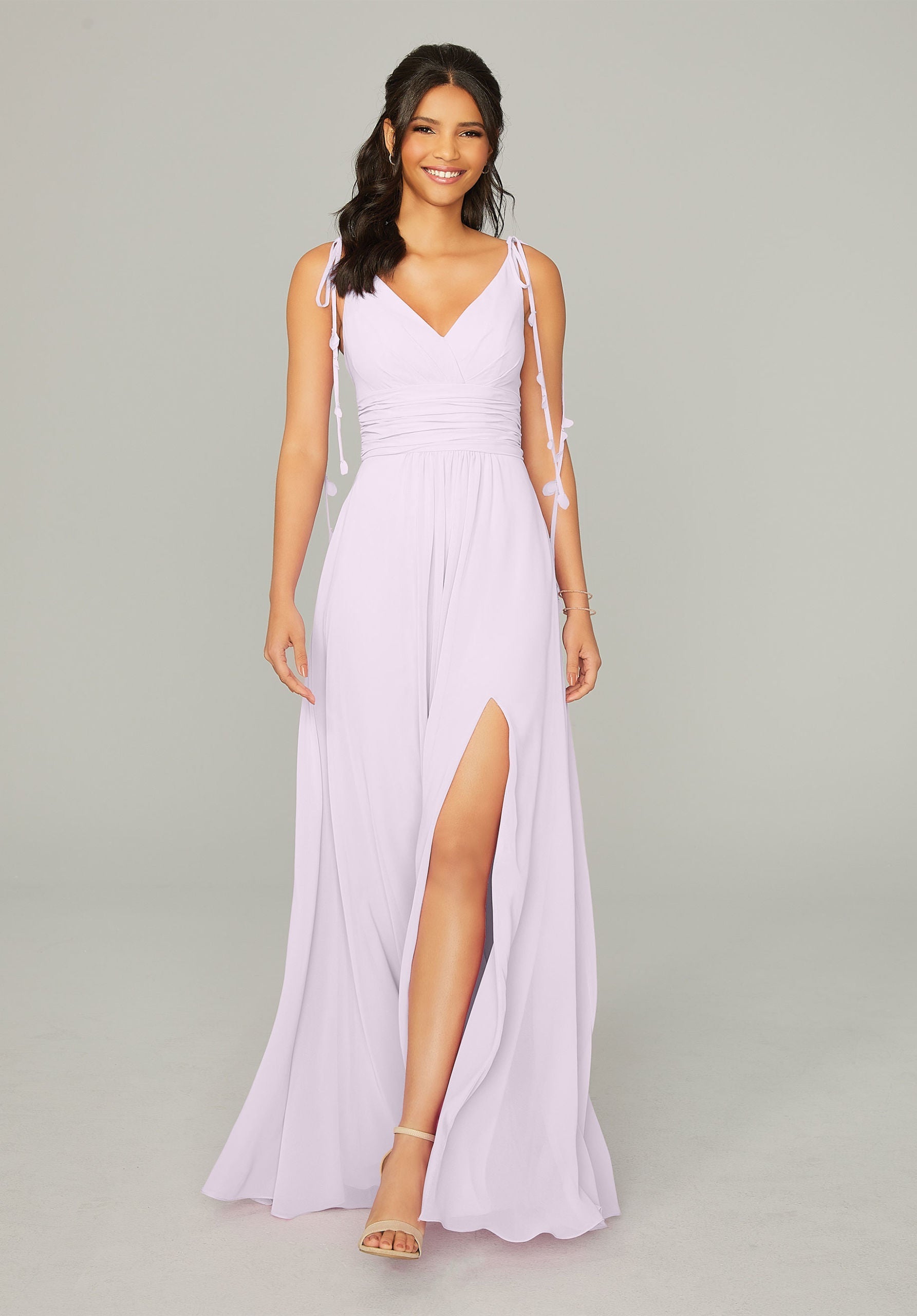 Formal Dresses Formal Long Slit A Line Dress MGNY Madeline Gardner New York 21759 Wisteria
