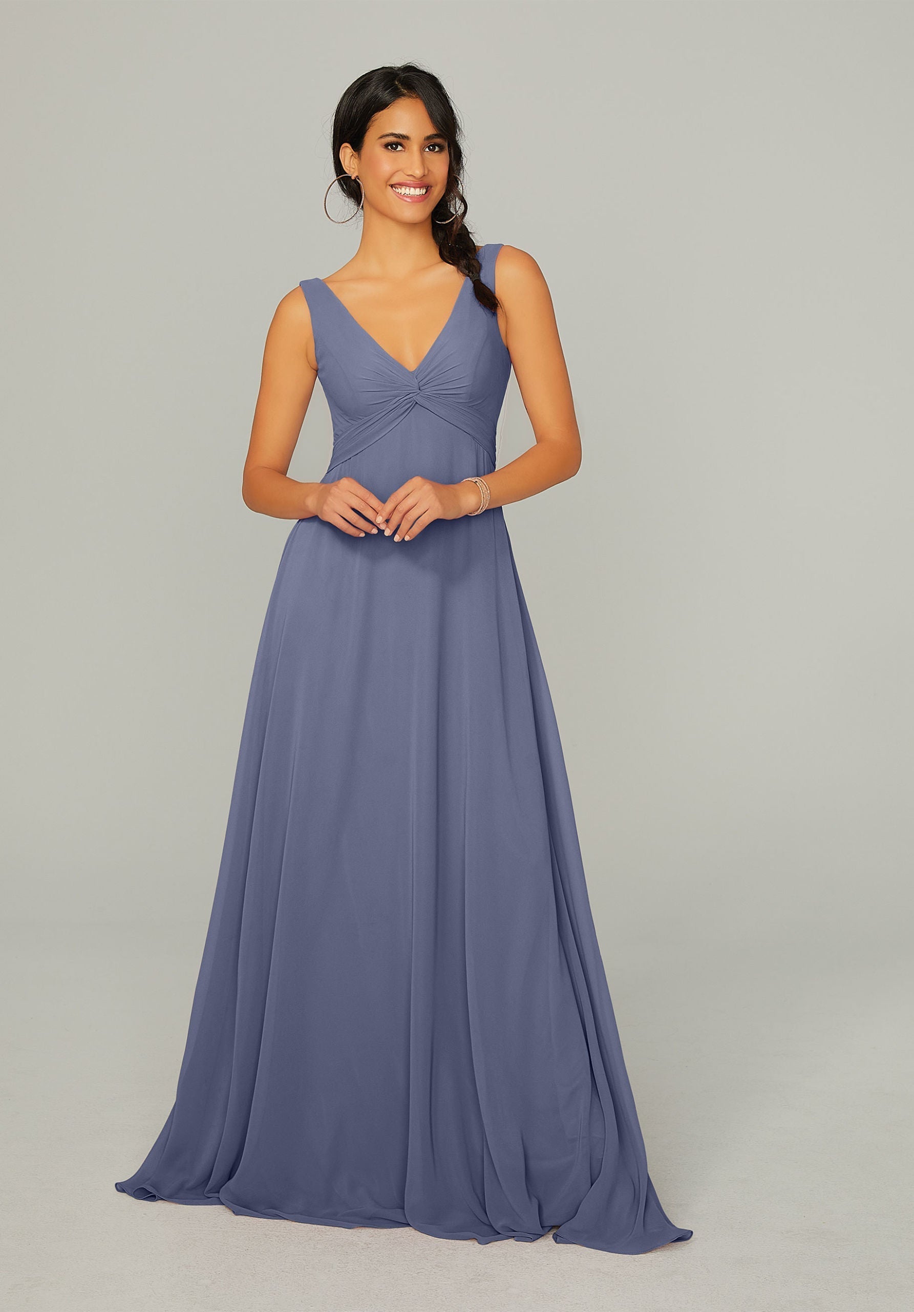 Formal Dresses Long Formal A Line Dress MGNY Madeline Gardner New York 21767 Dusk