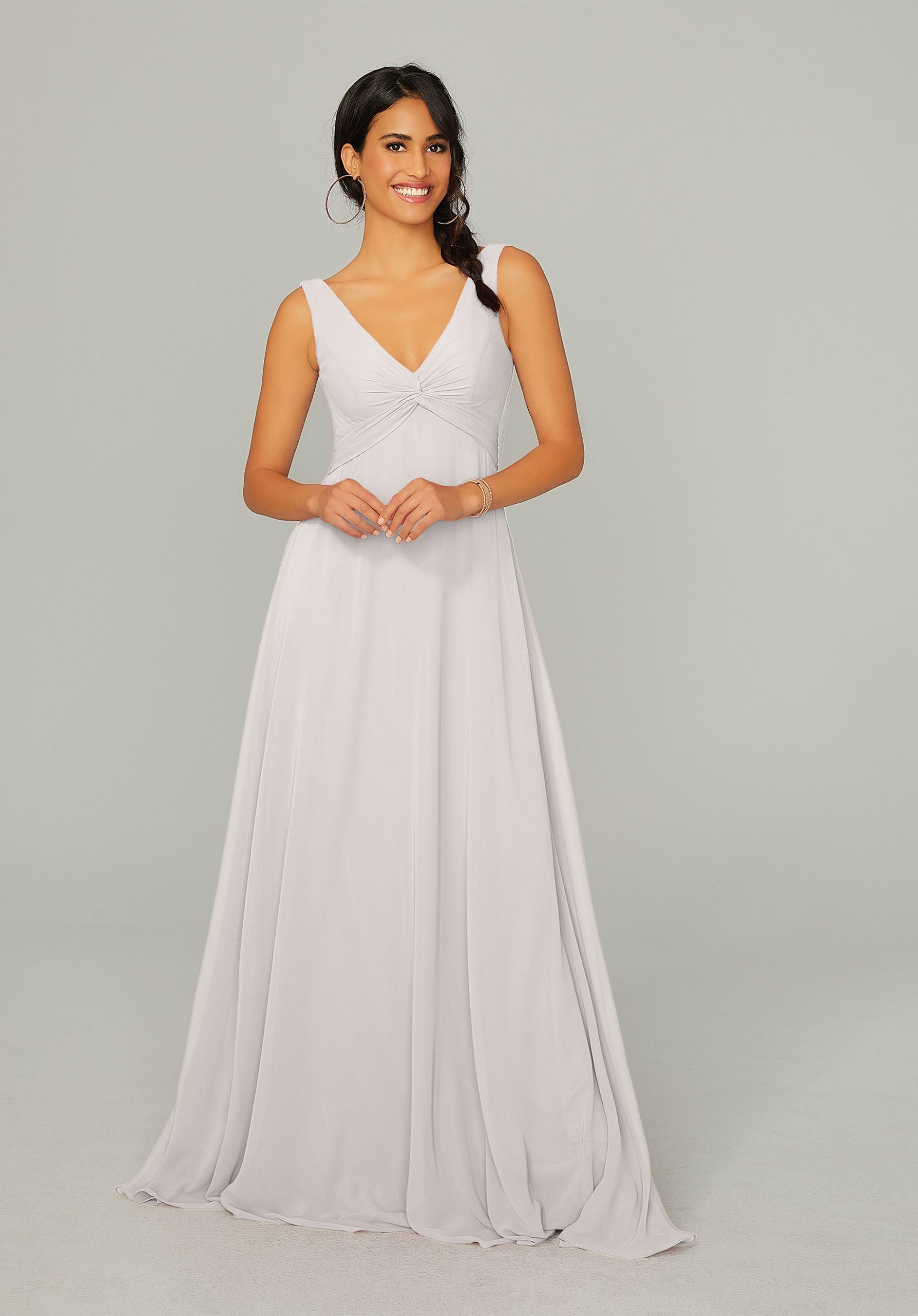 Formal Dresses Formal Long Evening A Line Dress MGNY Madeline Gardner New York 21767 Silver