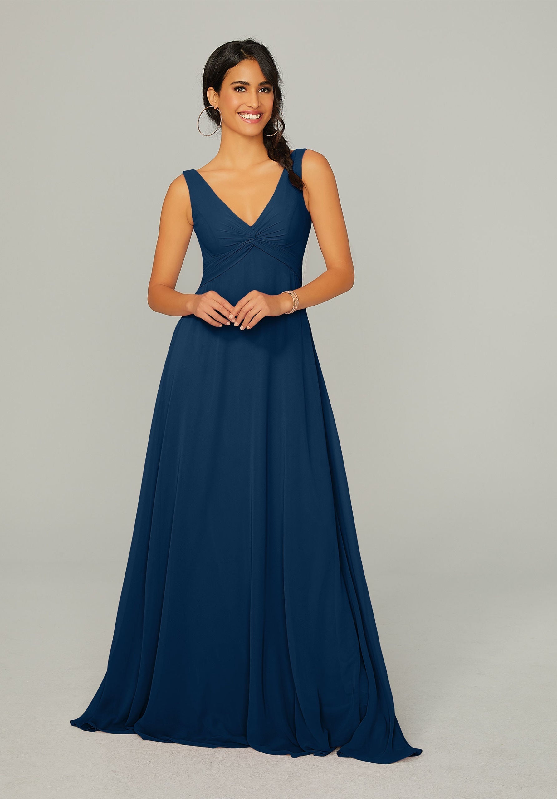 Formal Dresses Long A Line Formal Dress MGNY Madeline Gardner New York 21767 Sapphire