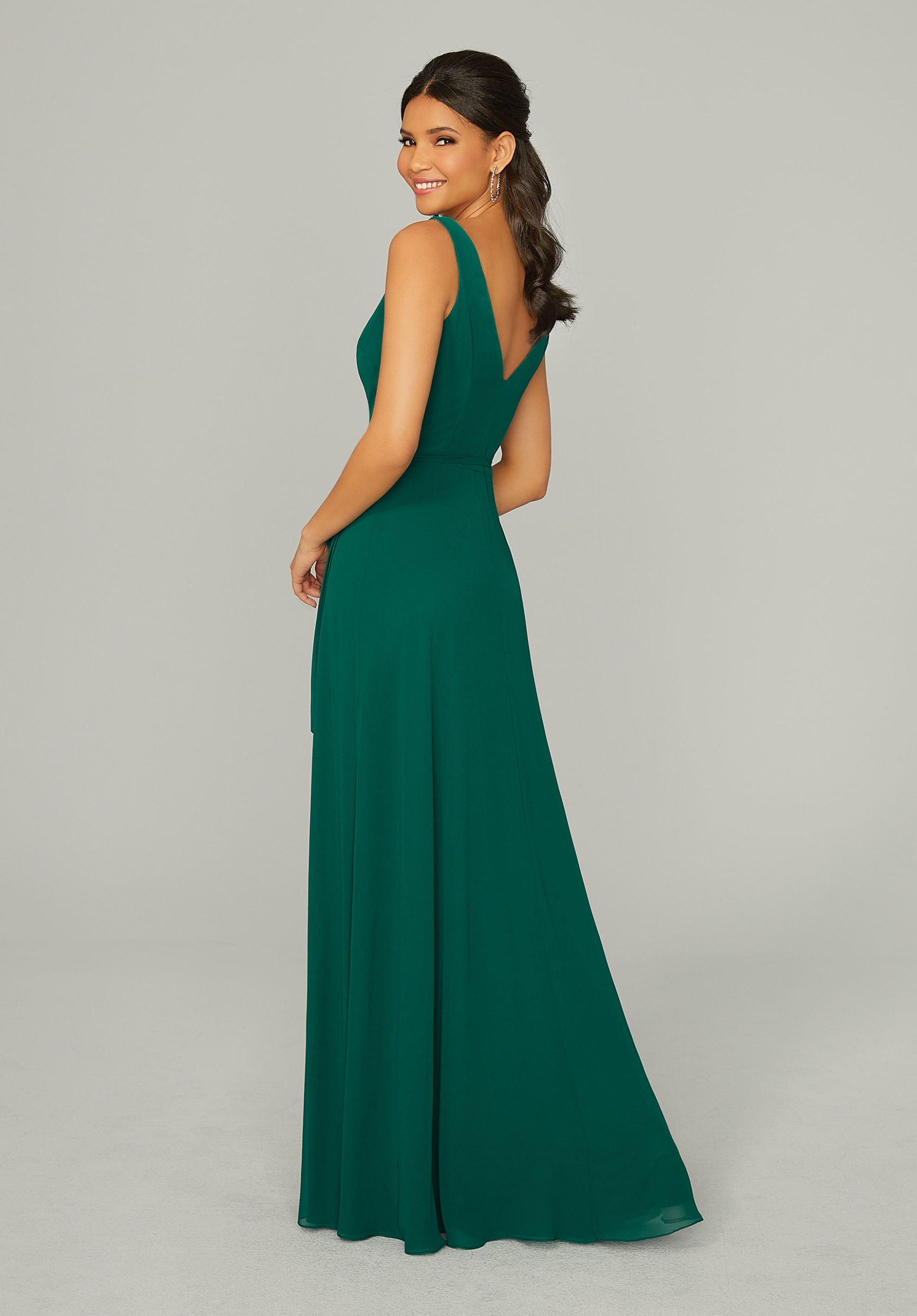 Formal Dresses Formal Long Slit Dress MGNY Madeline Gardner New York 21771 Emerald
