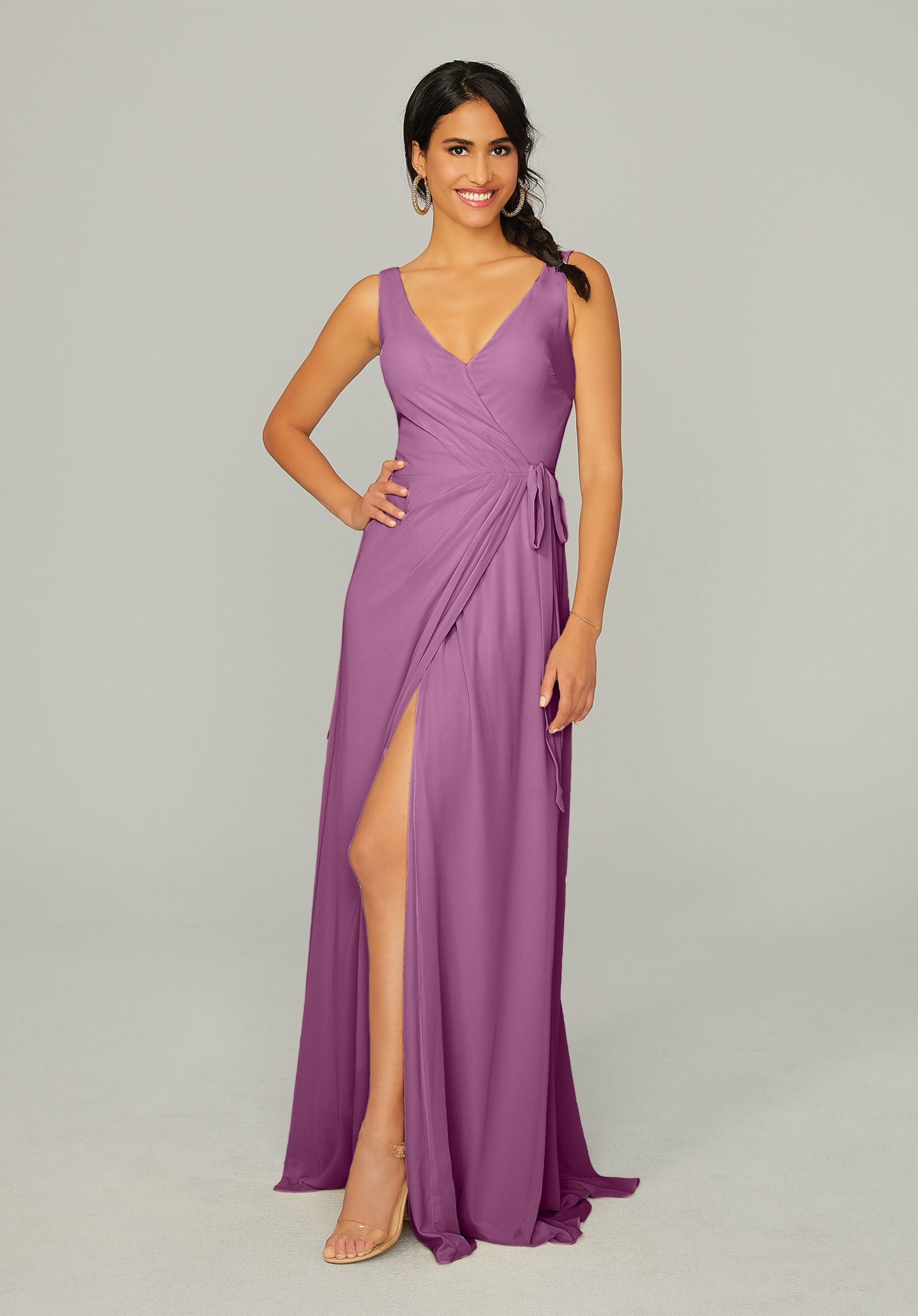 Formal Dresses Formal Long Slit Dress MGNY Madeline Gardner New York 21771 Primrose