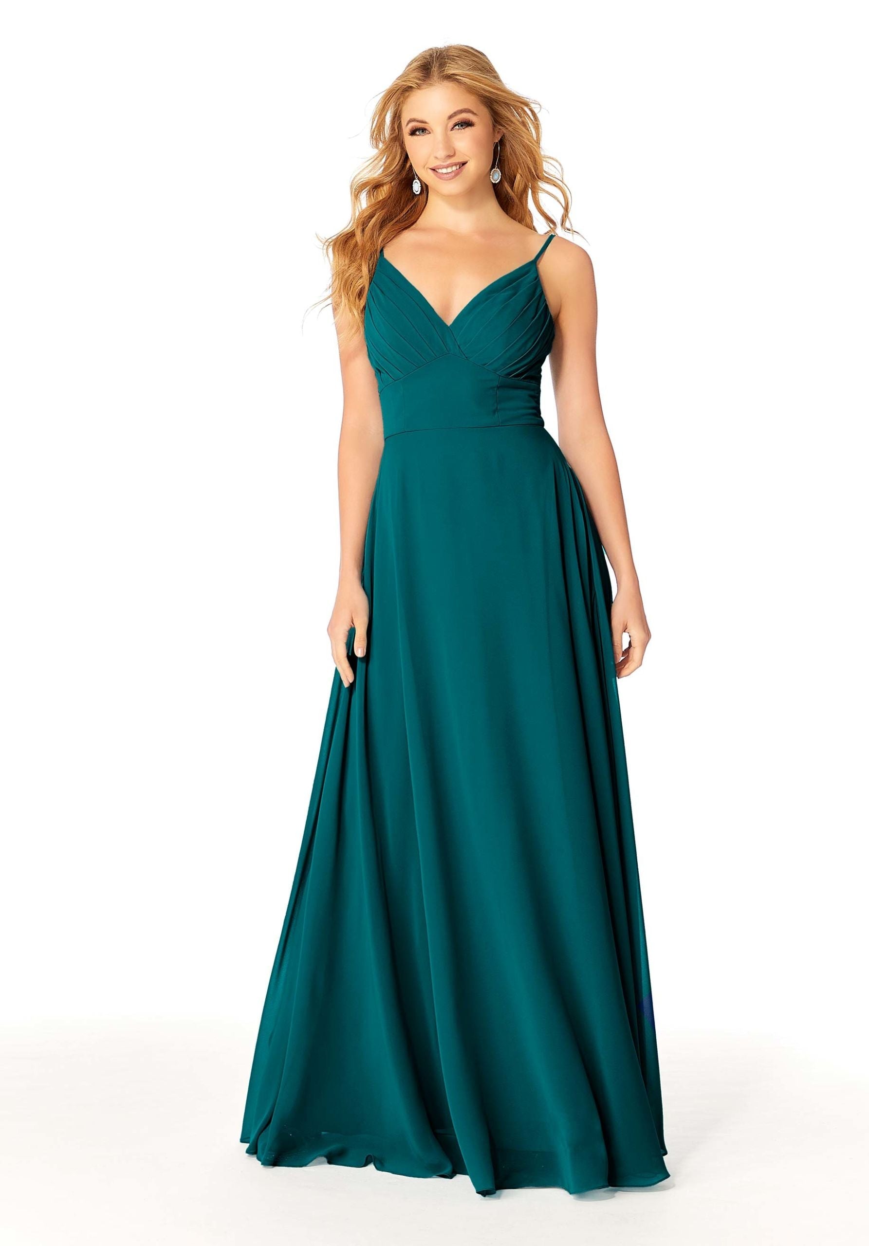 Formal Dresses Formal Pleated Evening Long A Line Dress MGNY Madeline Gardner New York 21807 Teal