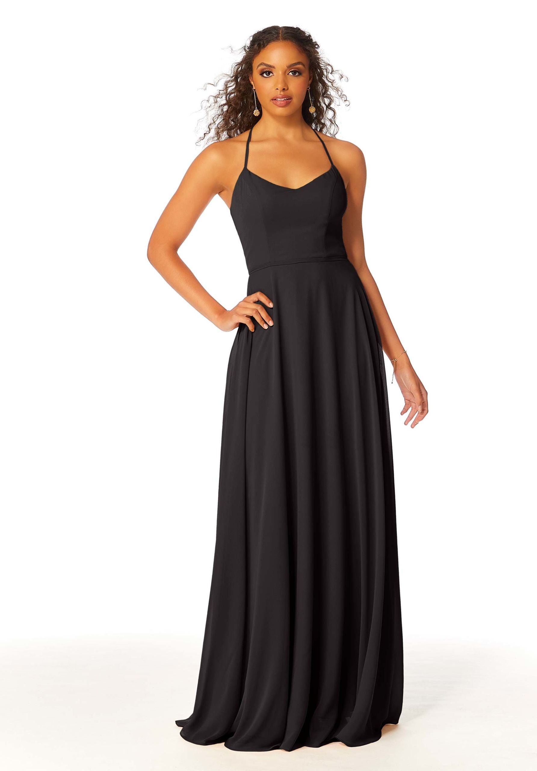 Formal Dresses A Line Formal Evening Long Dress MGNY Madeline Gardner New York 21811 Black