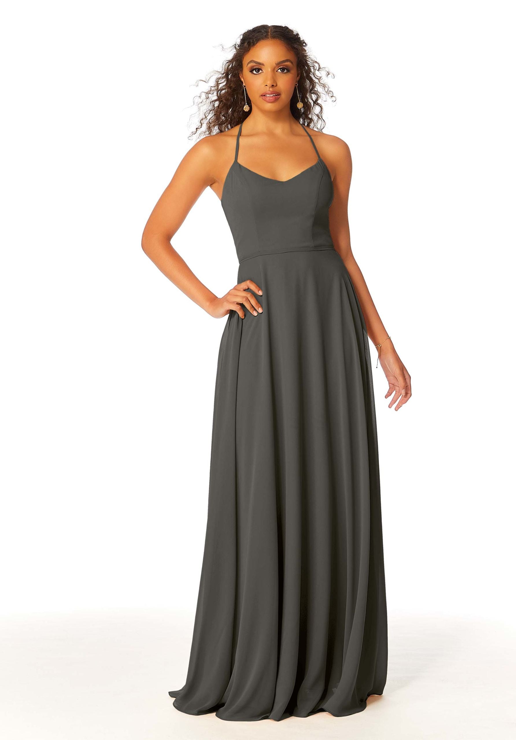 Formal Dresses Formal Long A Line Dress MGNY Madeline Gardner New York 21811 Charcoal
