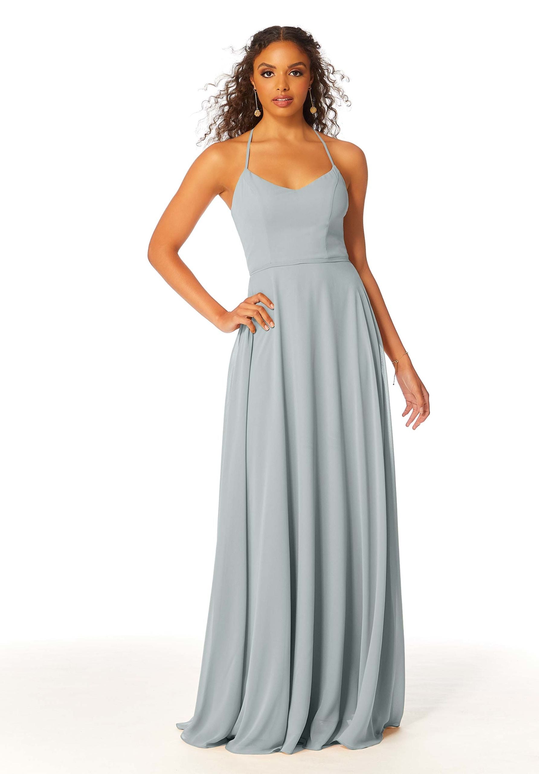 Formal Dresses A Line Long Formal Evening Dress MGNY Madeline Gardner New York 21811 Dove