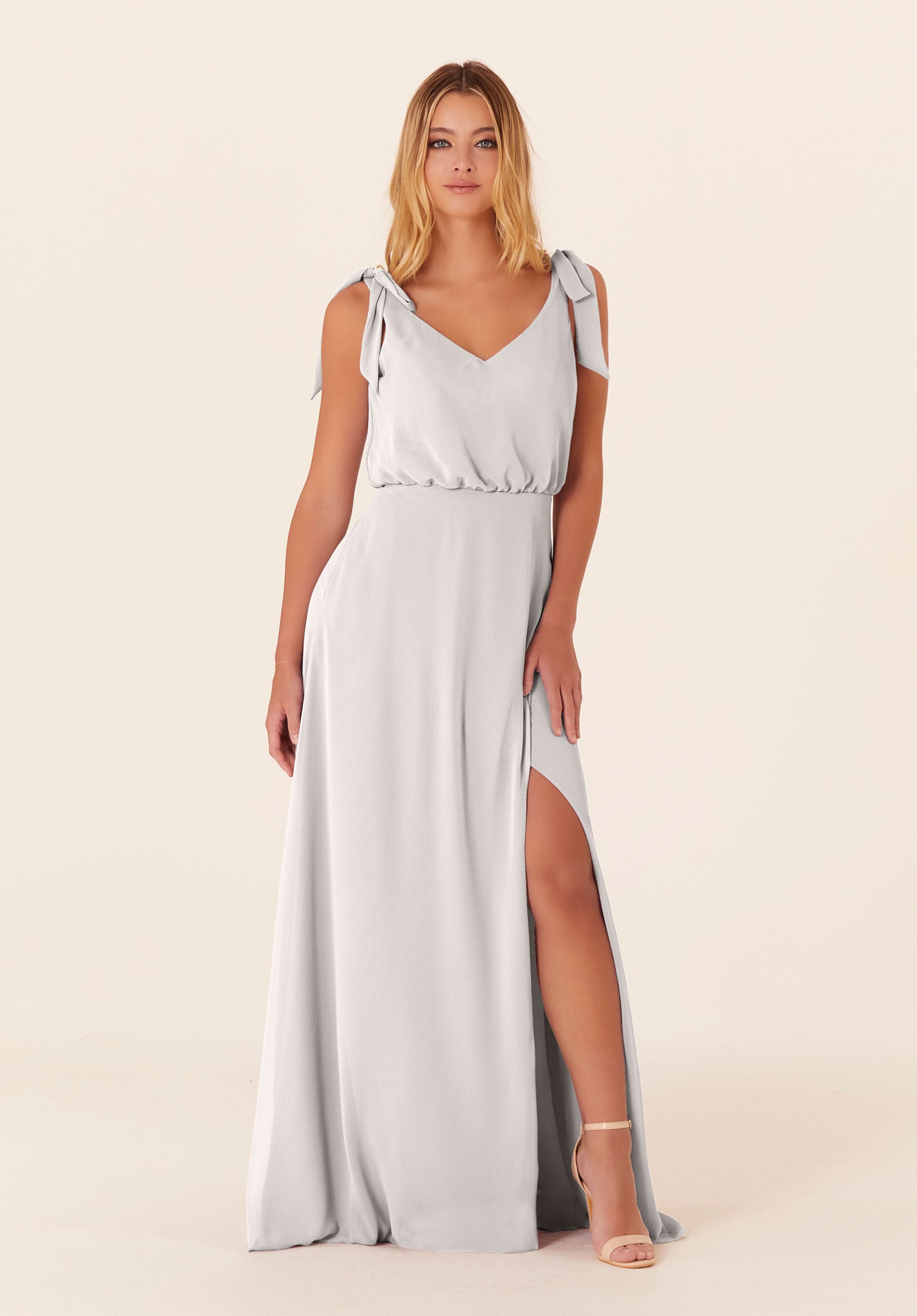 Formal Dresses Formal Long A Line Dress MGNY Madeline Gardner New York 21824 Silver