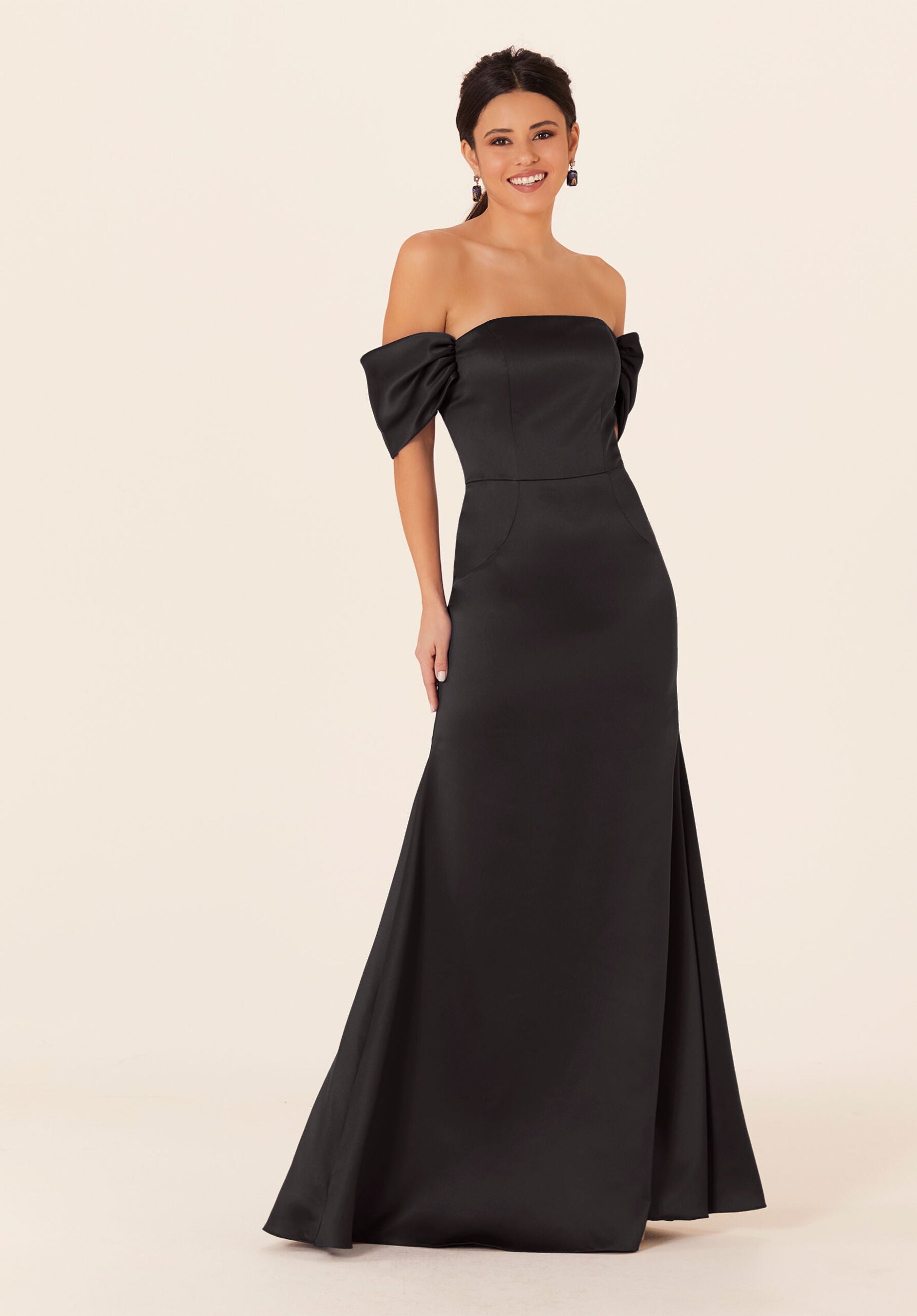 Formal Dresses Formal Fitted Evening Long Dress MGNY Madeline Gardner New York 21825 Black