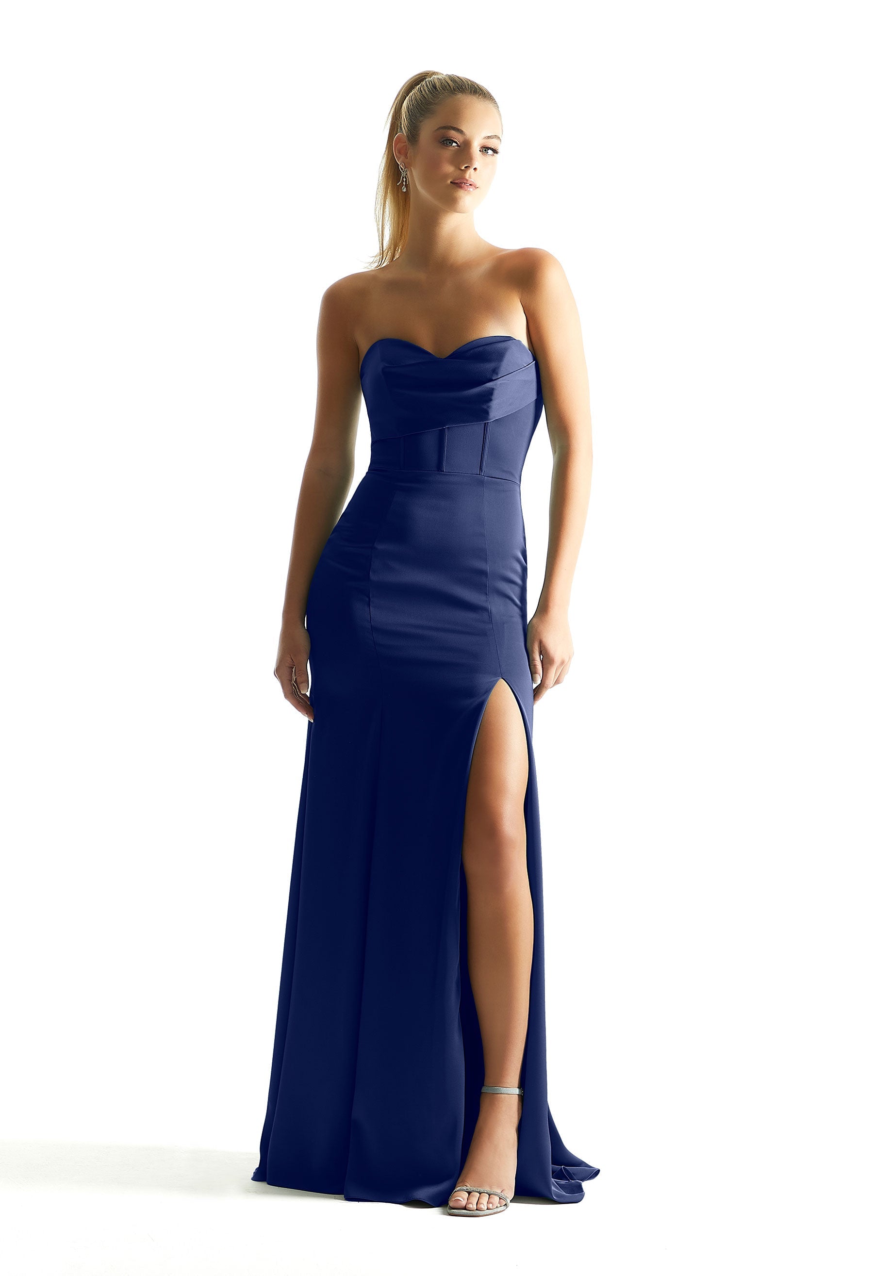 Formal Dresses Long Formal Corset Dress MGNY Madeline Gardner New York 21847 Sapphire