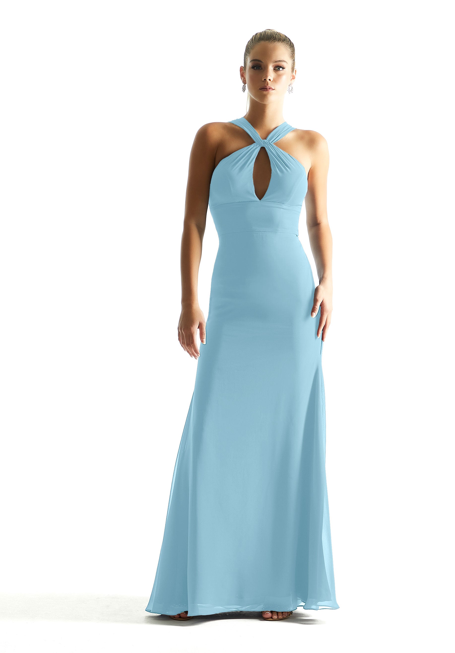 Formal Dresses Long Formal A Line Dress MGNY Madeline Gardner New York 21848 Sky