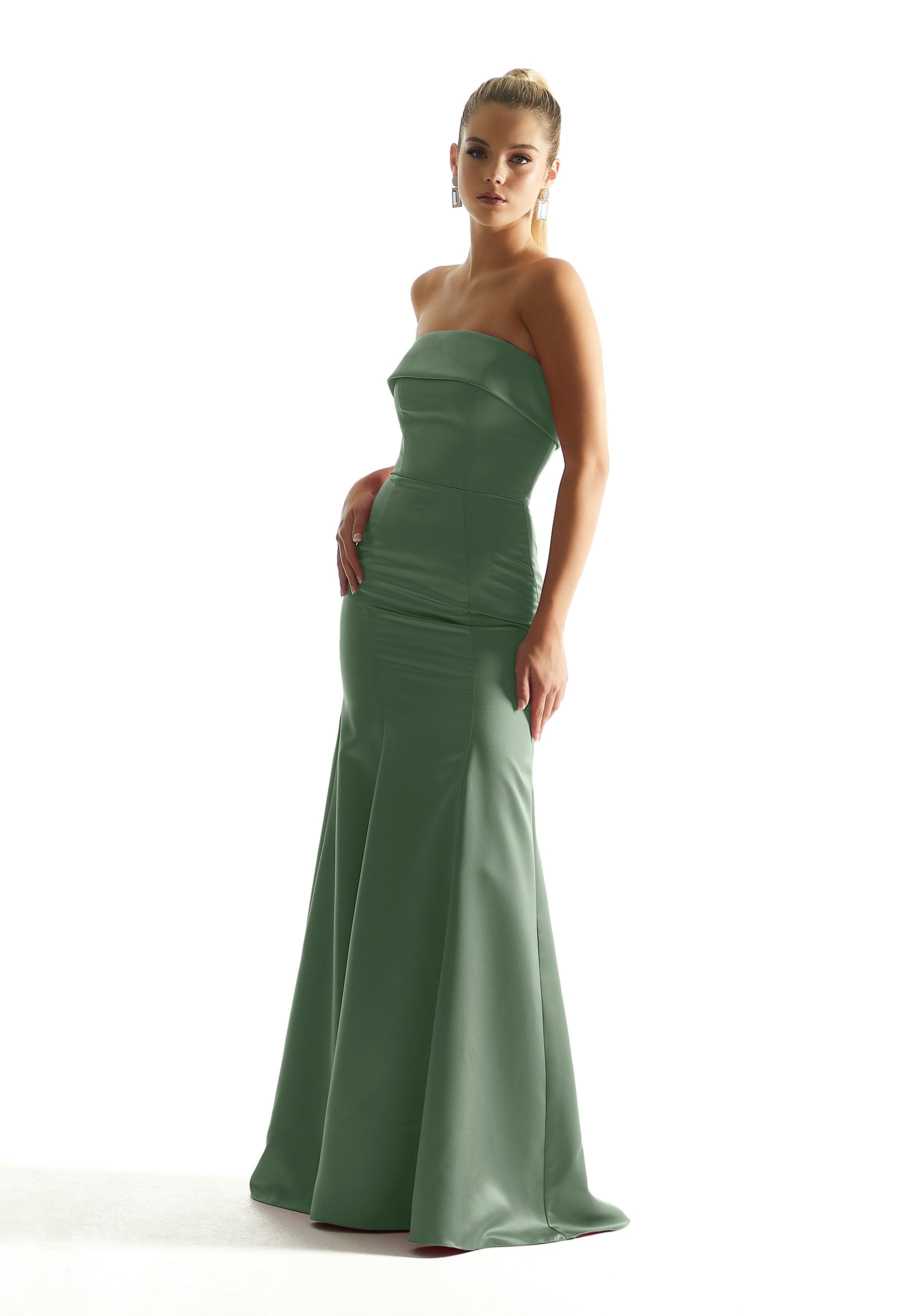 Formal Dresses Formal Mermaid Long Evening Dress MGNY Madeline Gardner New York 21849 Moss