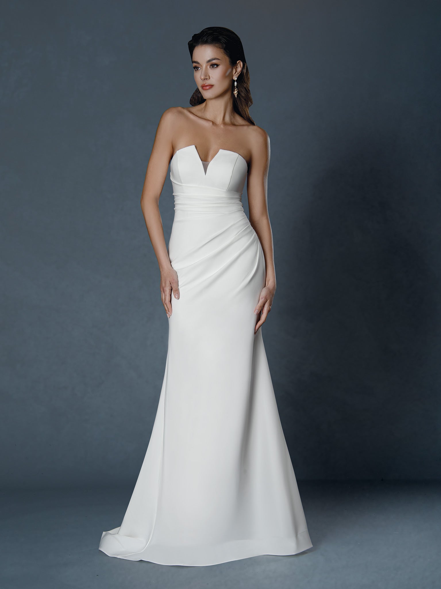 Wedding Dresses Long Fitted Bridal Wedding Dress Stella Couture 25800 Off White
