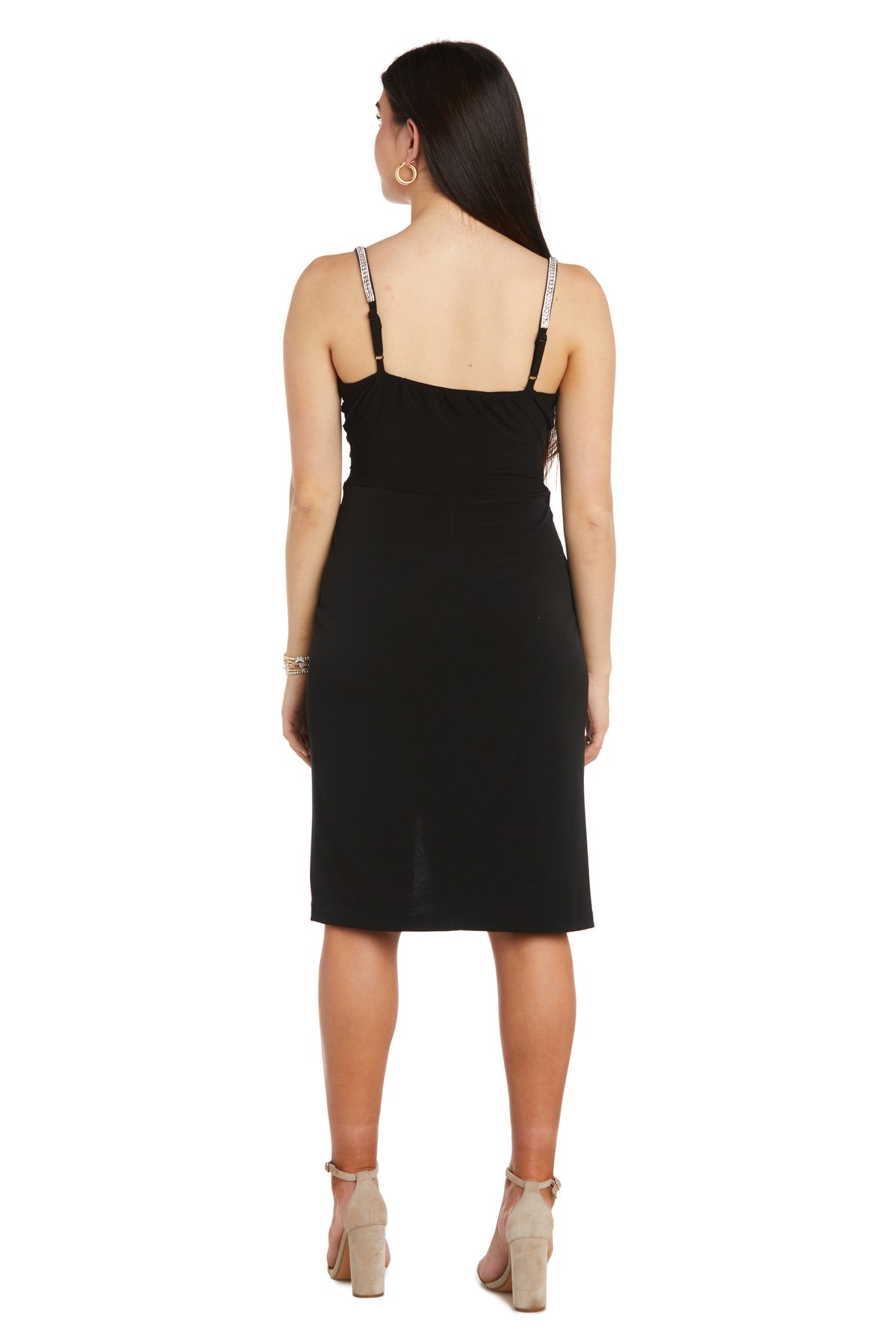 Cocktail Dresses Short Fitted Slit Cocktail Dress Black