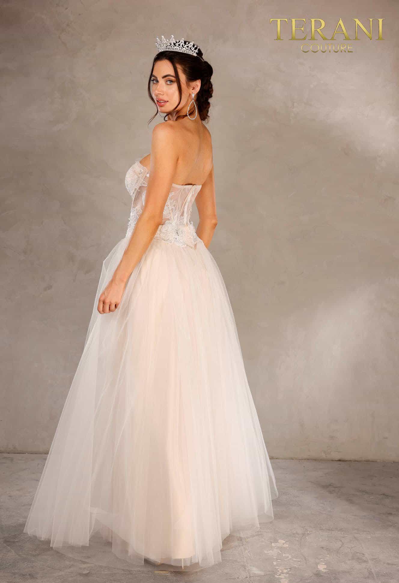Terani Couture Strapless Long Prom Dress 2215P0005 - The Dress Outlet