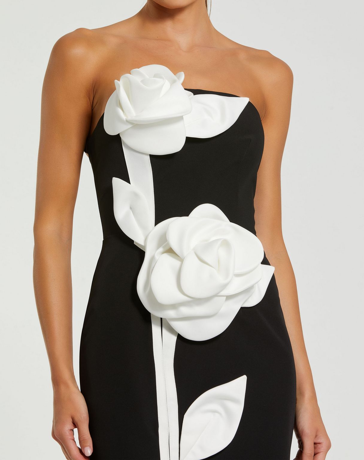 Formal Dresses Fitted Midi length Formal Dress Black Ivory