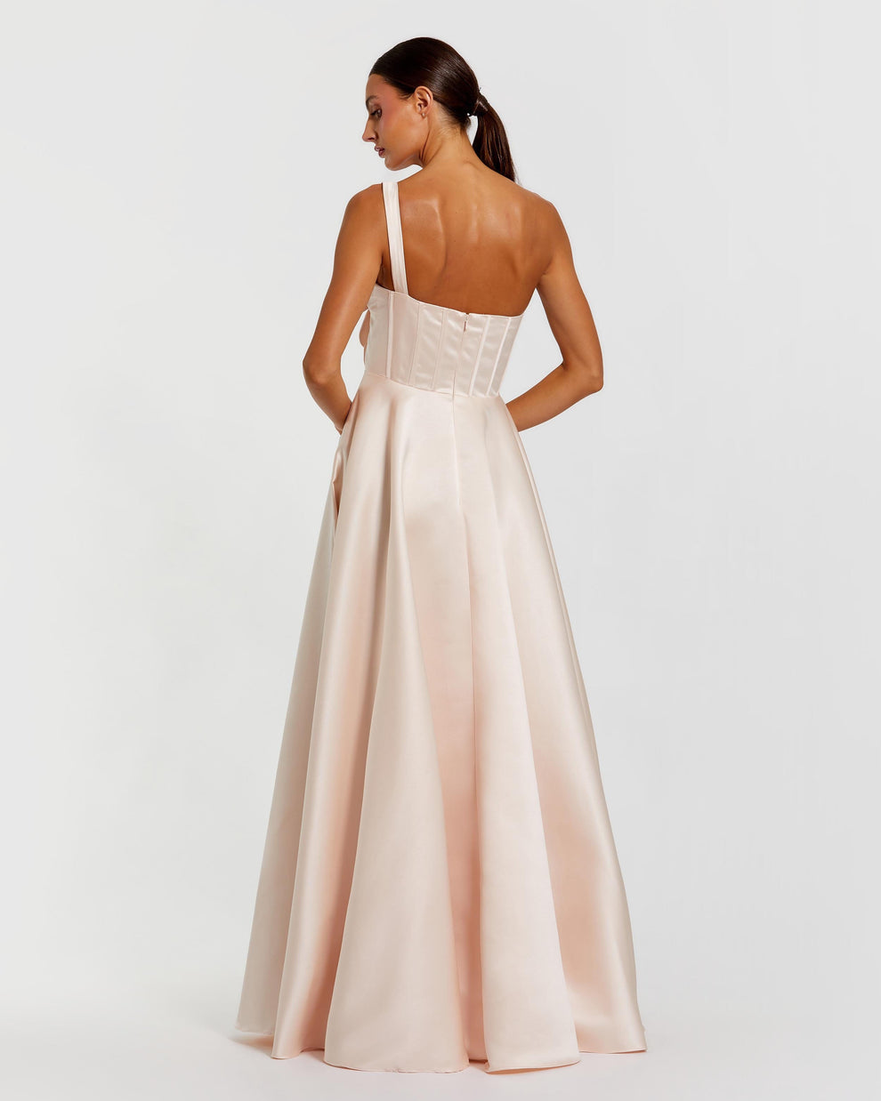 Prom Dresses Long Formal 3D Floral Applique Prom Dress Mac Duggal 2292 Oyster