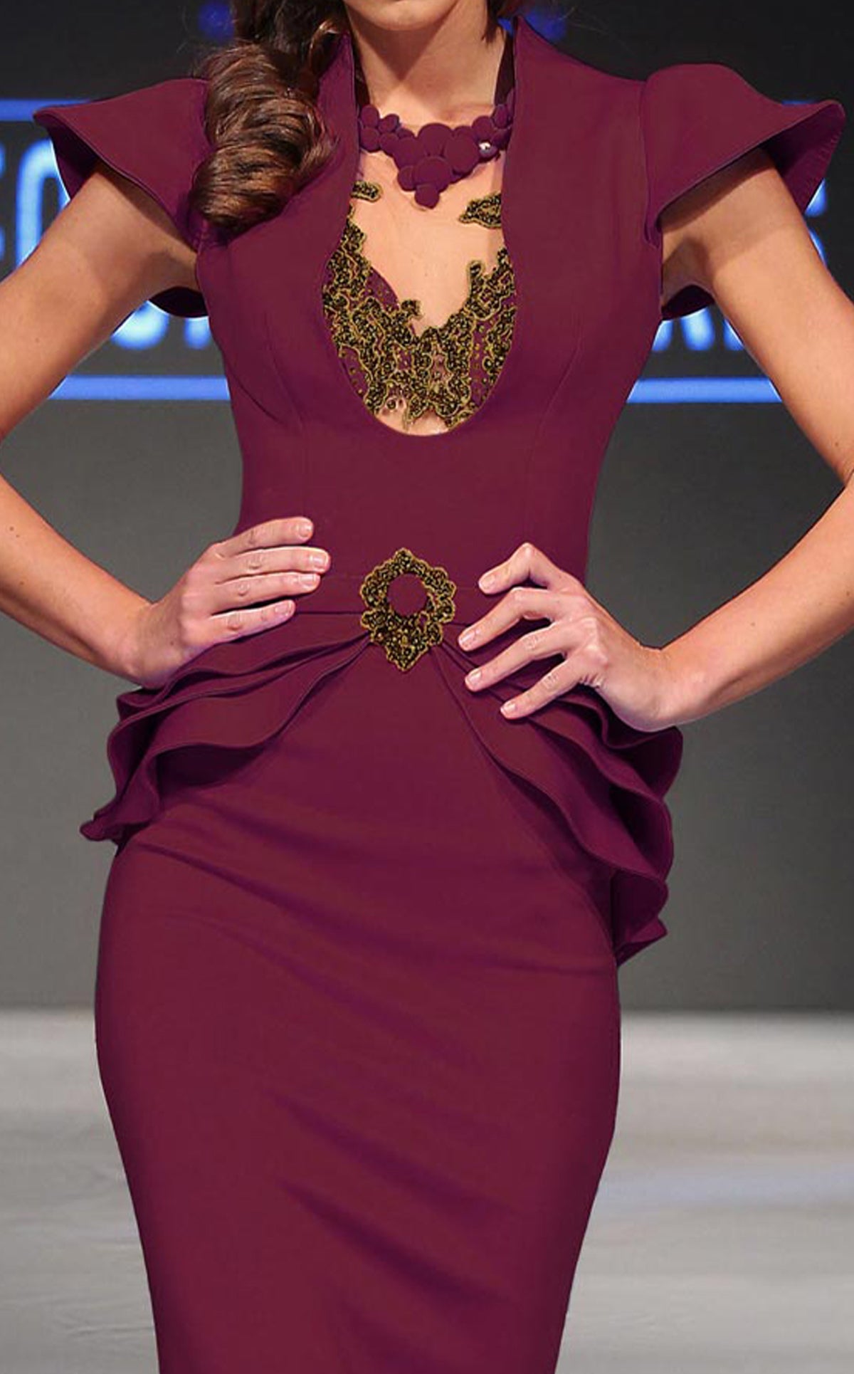 Formal Dresses Long Evening Gown Layered Metallic Formal Dress Cherry