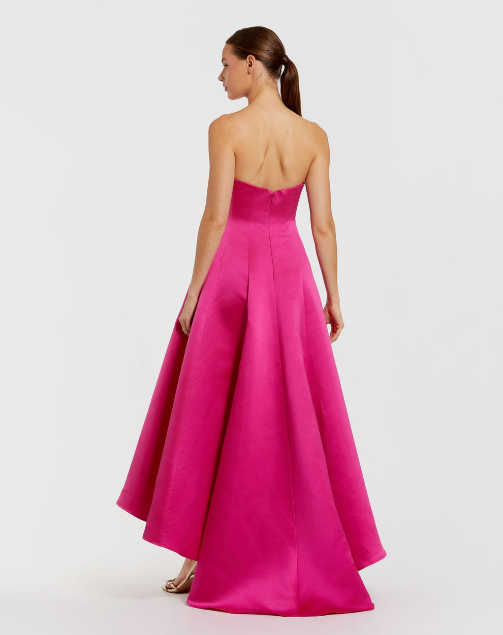 Cocktail Dresses 3D Floral High Low Cocktail Dress Mac Duggal 2303 Hot Pink
