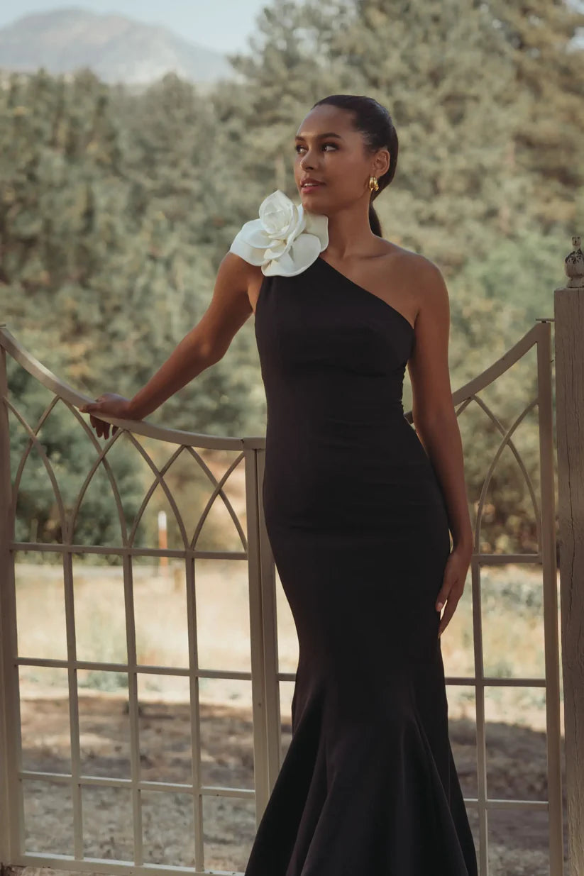 Prom Dresses Prom Long Mermaid Formal Dress Black Ivory