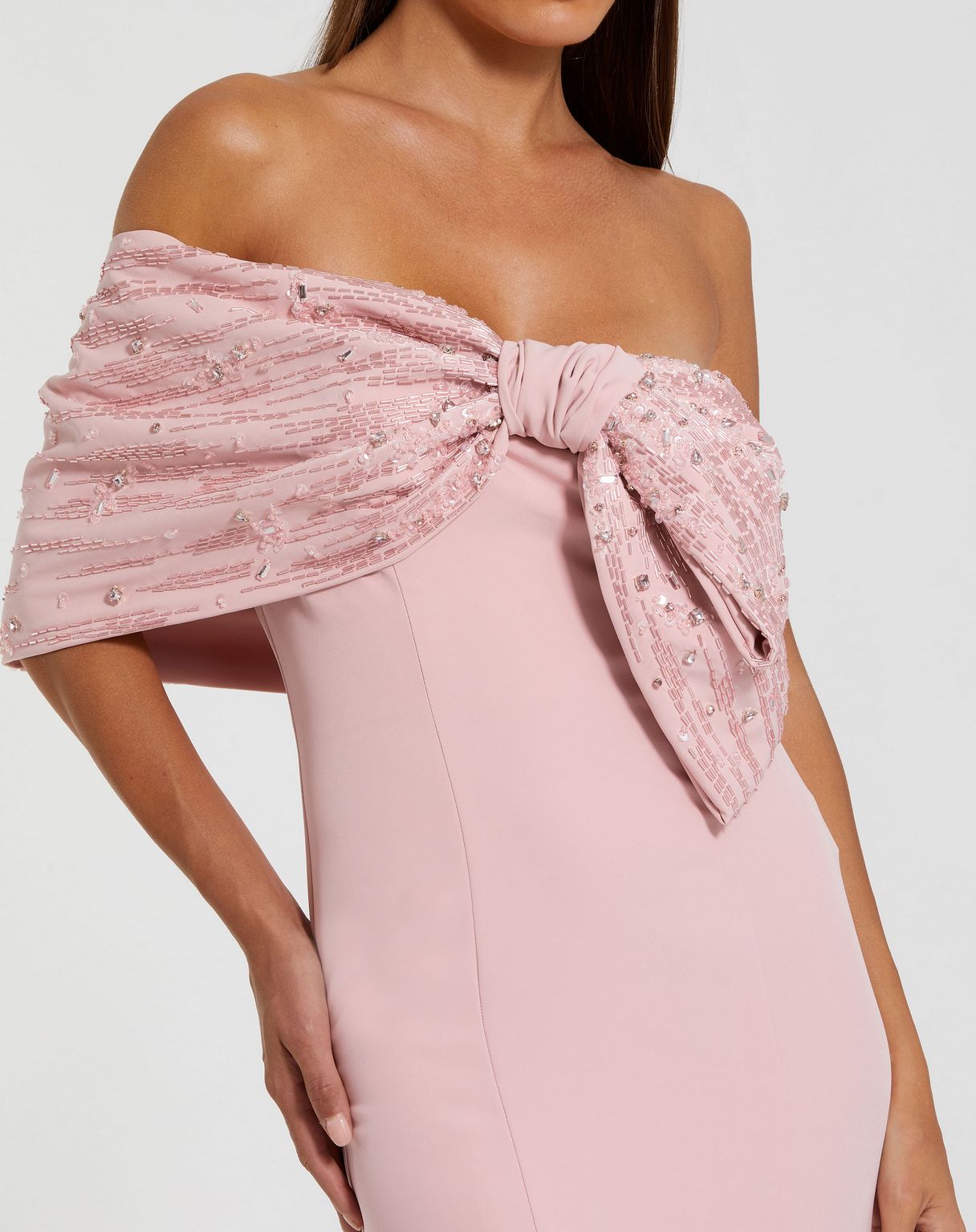 Formal Dresses Beaded Long Formal Evening Dress Blush