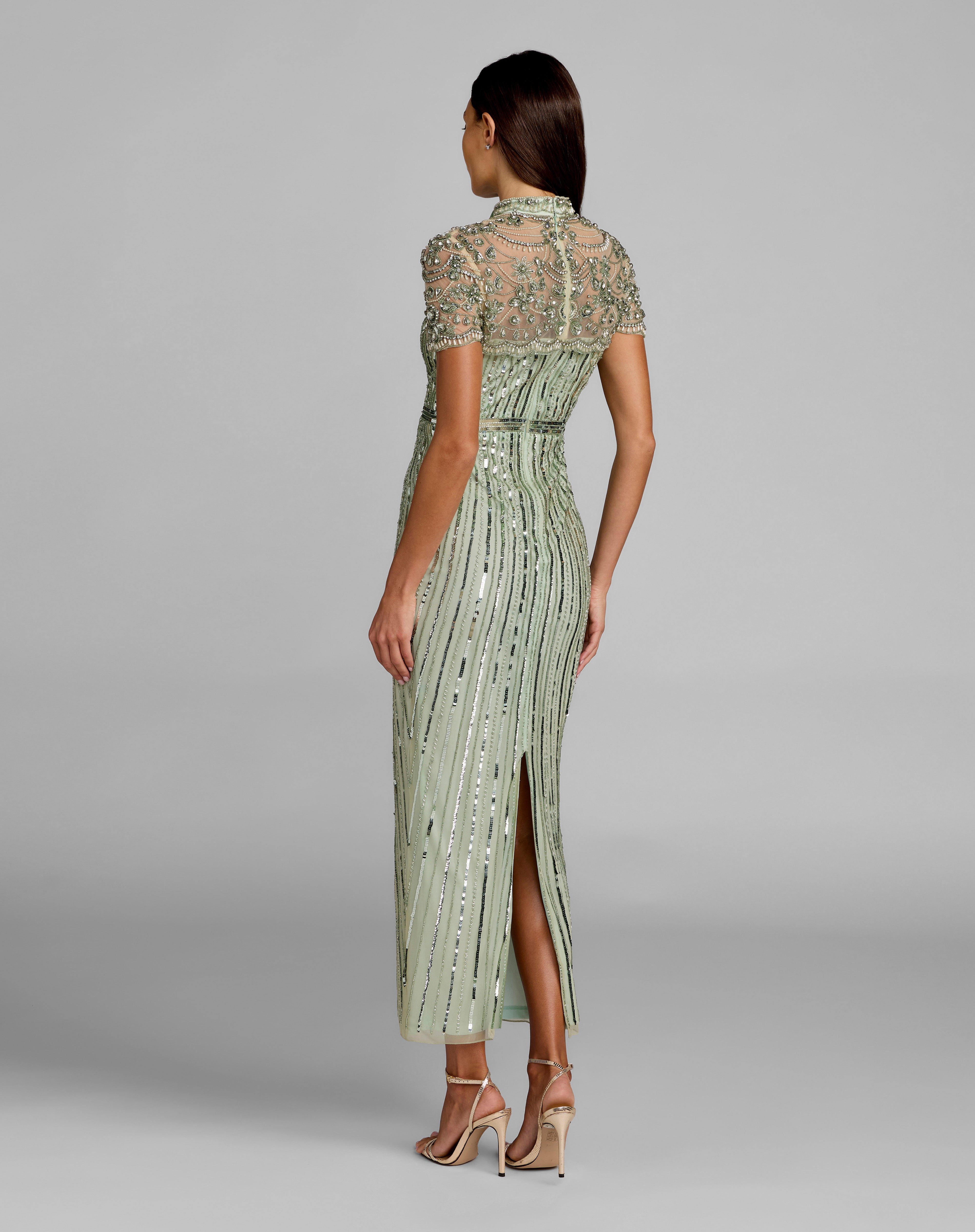 Illusion Midi Sequin Prom Sheath/Column Mac Duggal 23075