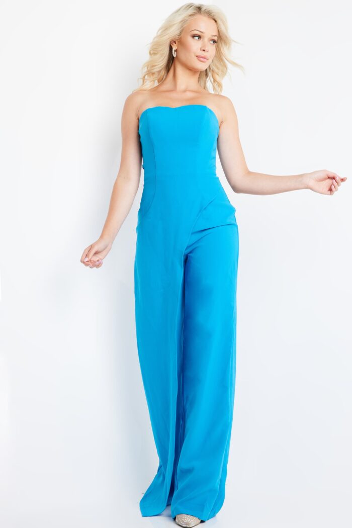 Jumpsuit Long Evening Formal Jumpsuit Peacock