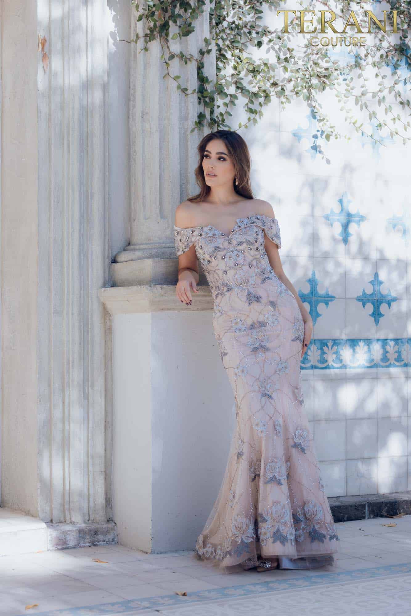 Formal Dresses Long Beaded Prom Formal Mermaid Dress Champagne