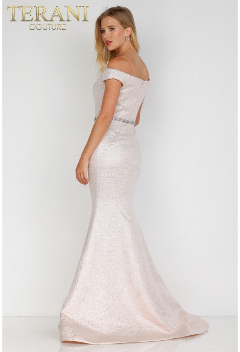 Formal Dresses Long Formal Fitted Evening Dress Rose Gold