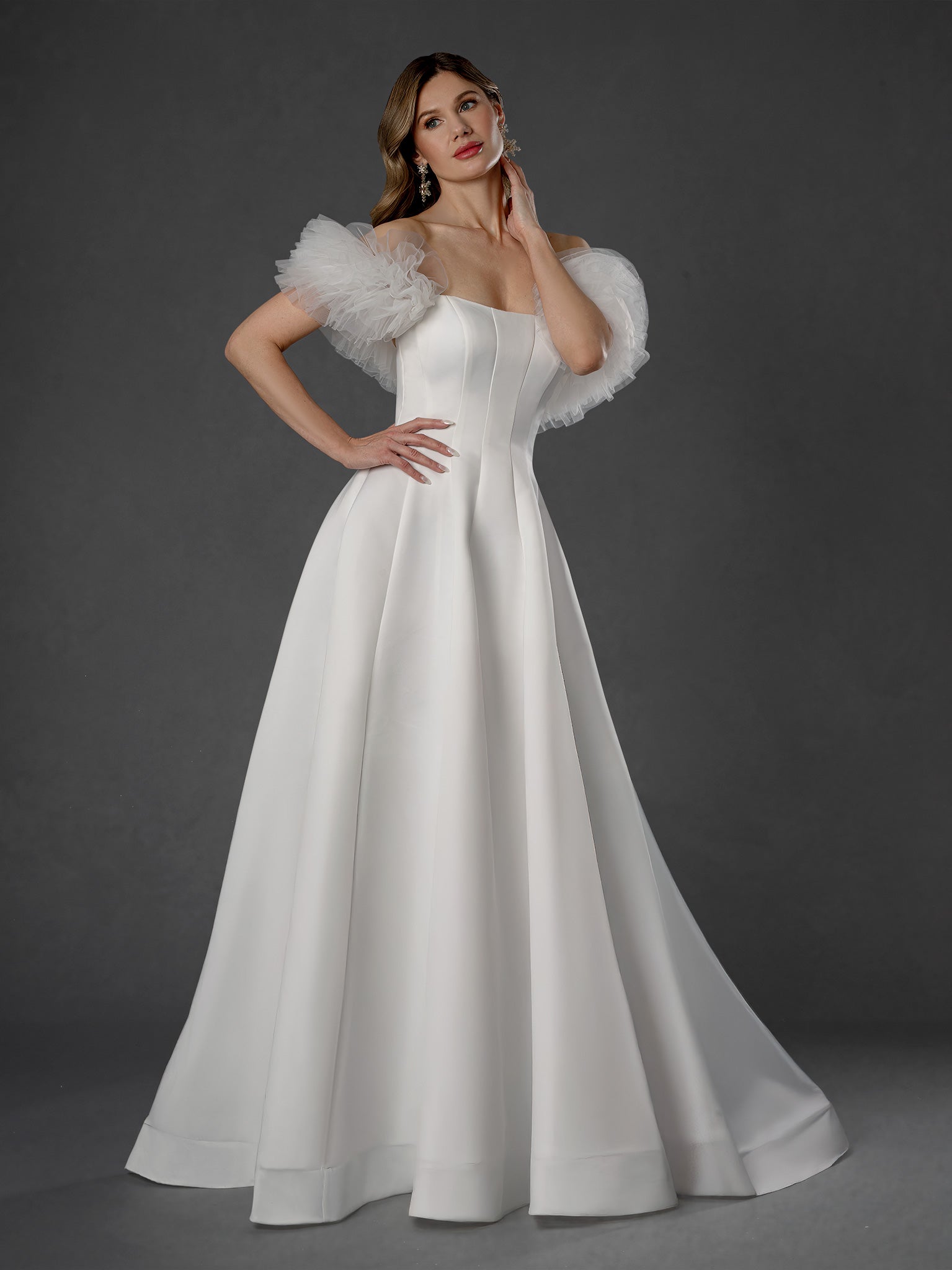 Wedding Dresses Bridal A Line Long Wedding Dress Stella Couture 25860 Off White