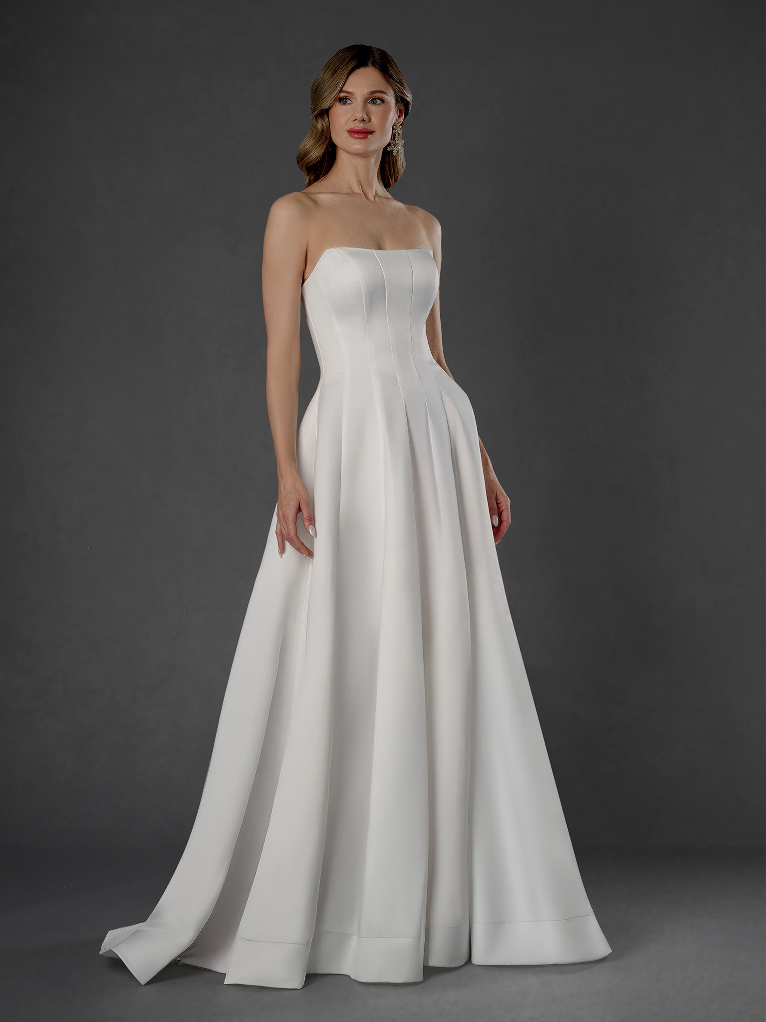Wedding Dresses Bridal A Line Long Wedding Dress Stella Couture 25860 Off White