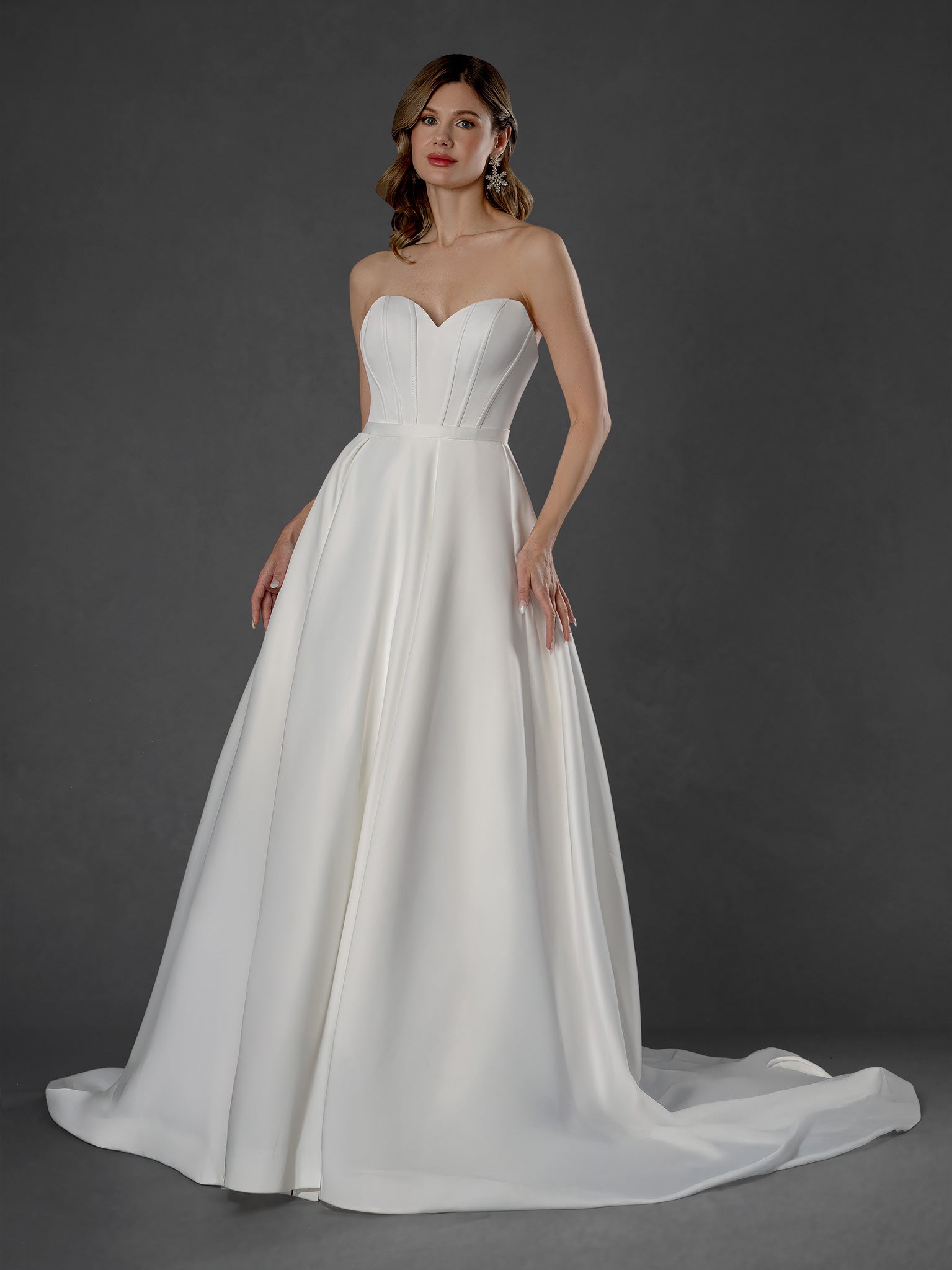 Wedding Dresses Long Corset A Line Wedding Dress Stella Couture 25855 Off White