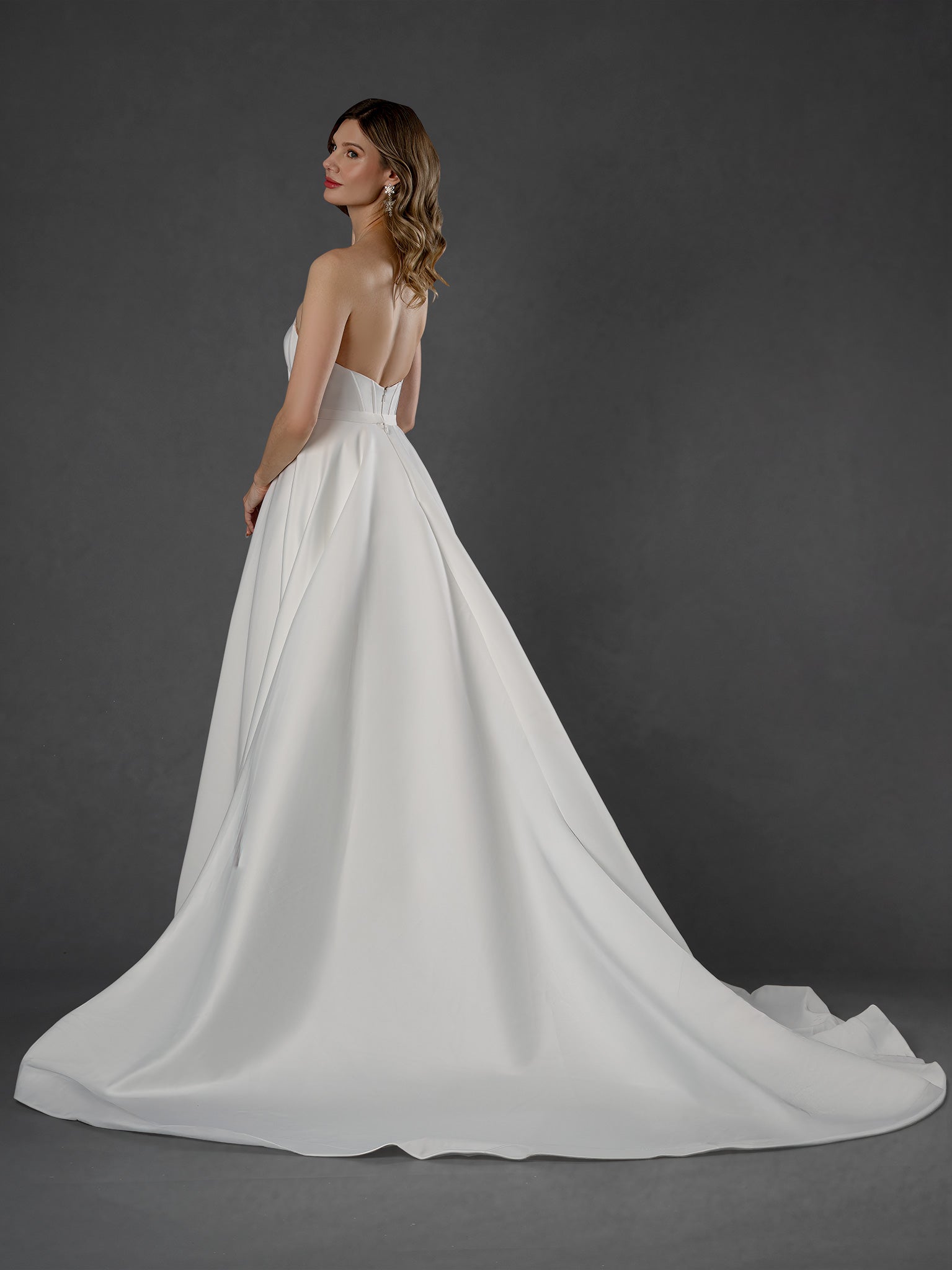 Wedding Dresses Long Corset A Line Wedding Dress Stella Couture 25855 Off White