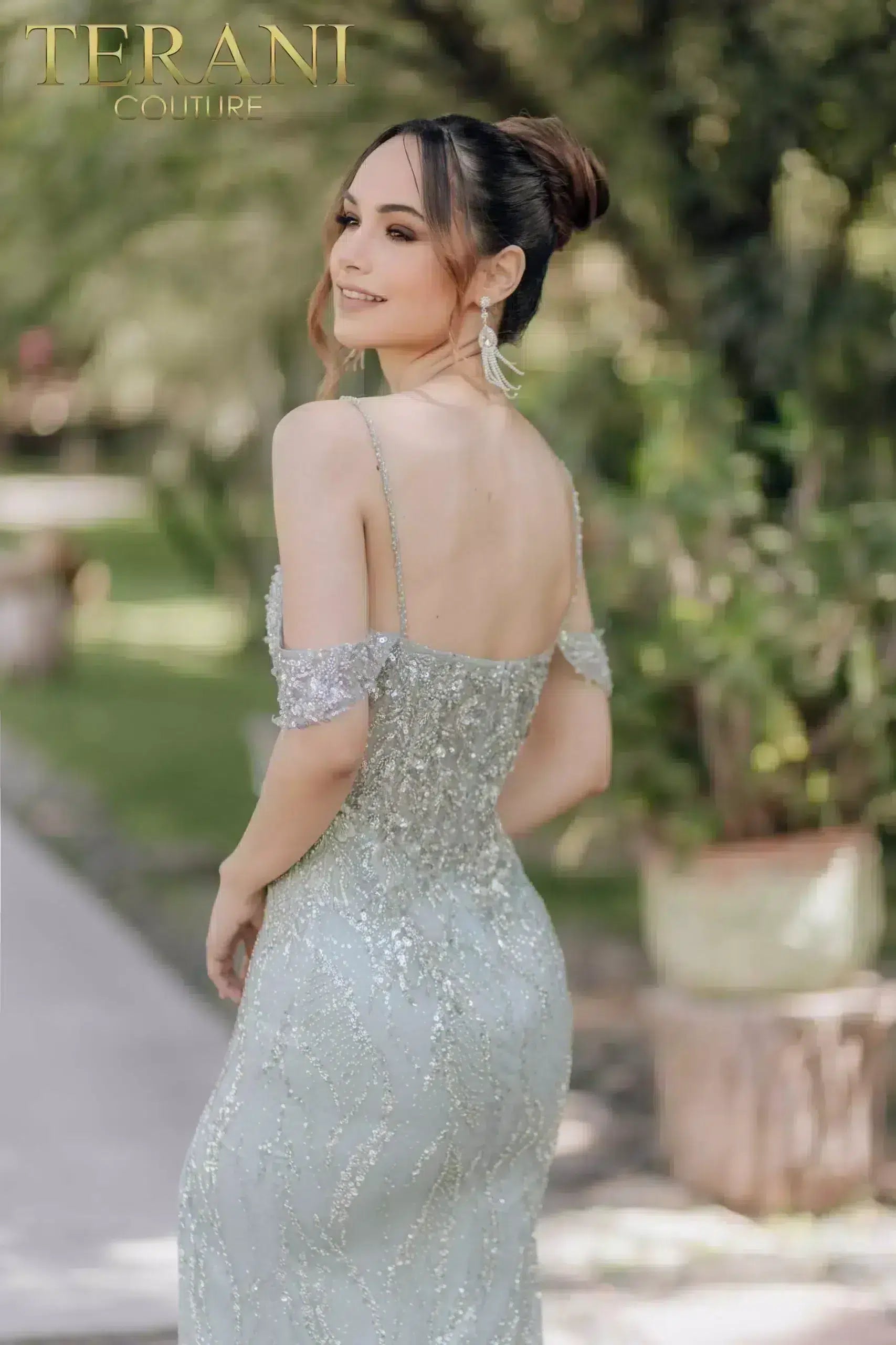 Prom Dresses Long Fitted Formal Prom Beaded Dress Aqua